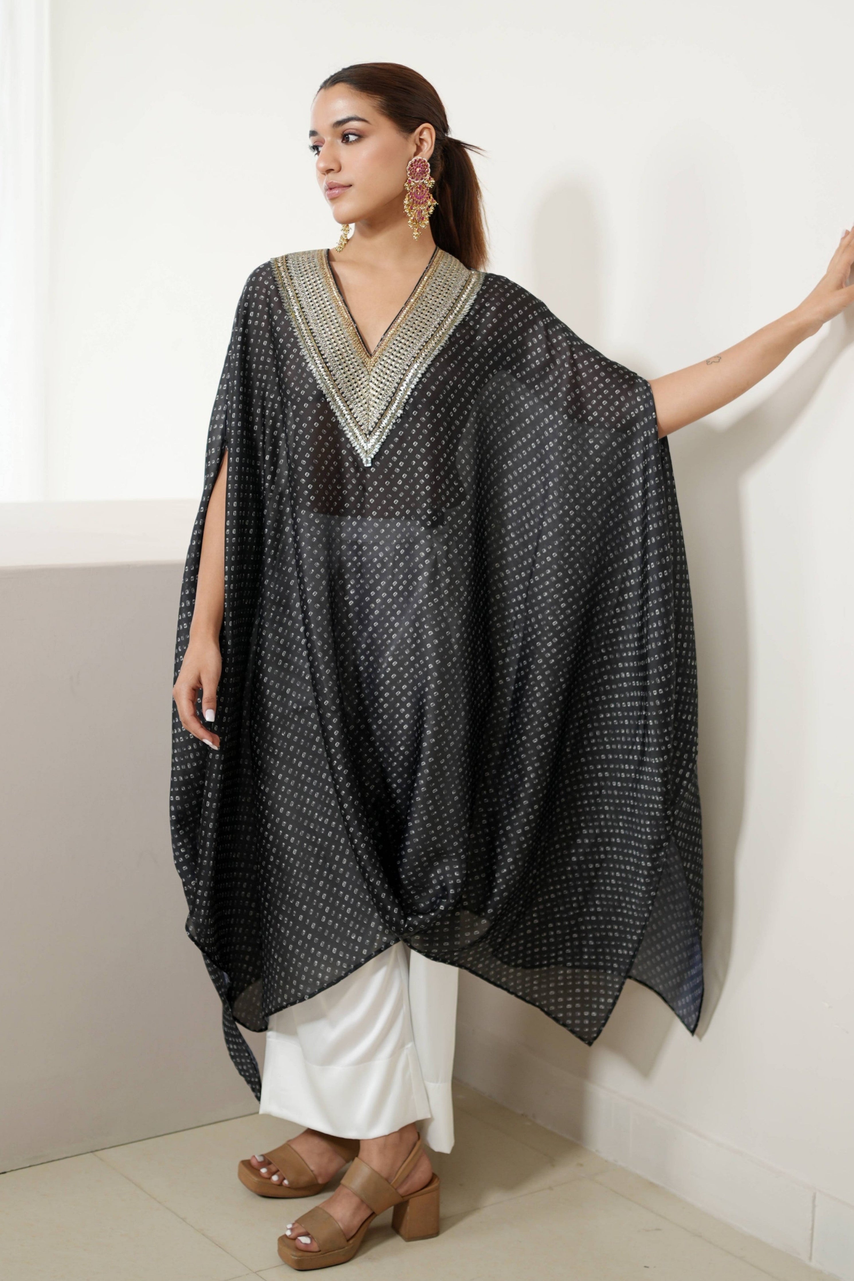 Black Silver Kaftan