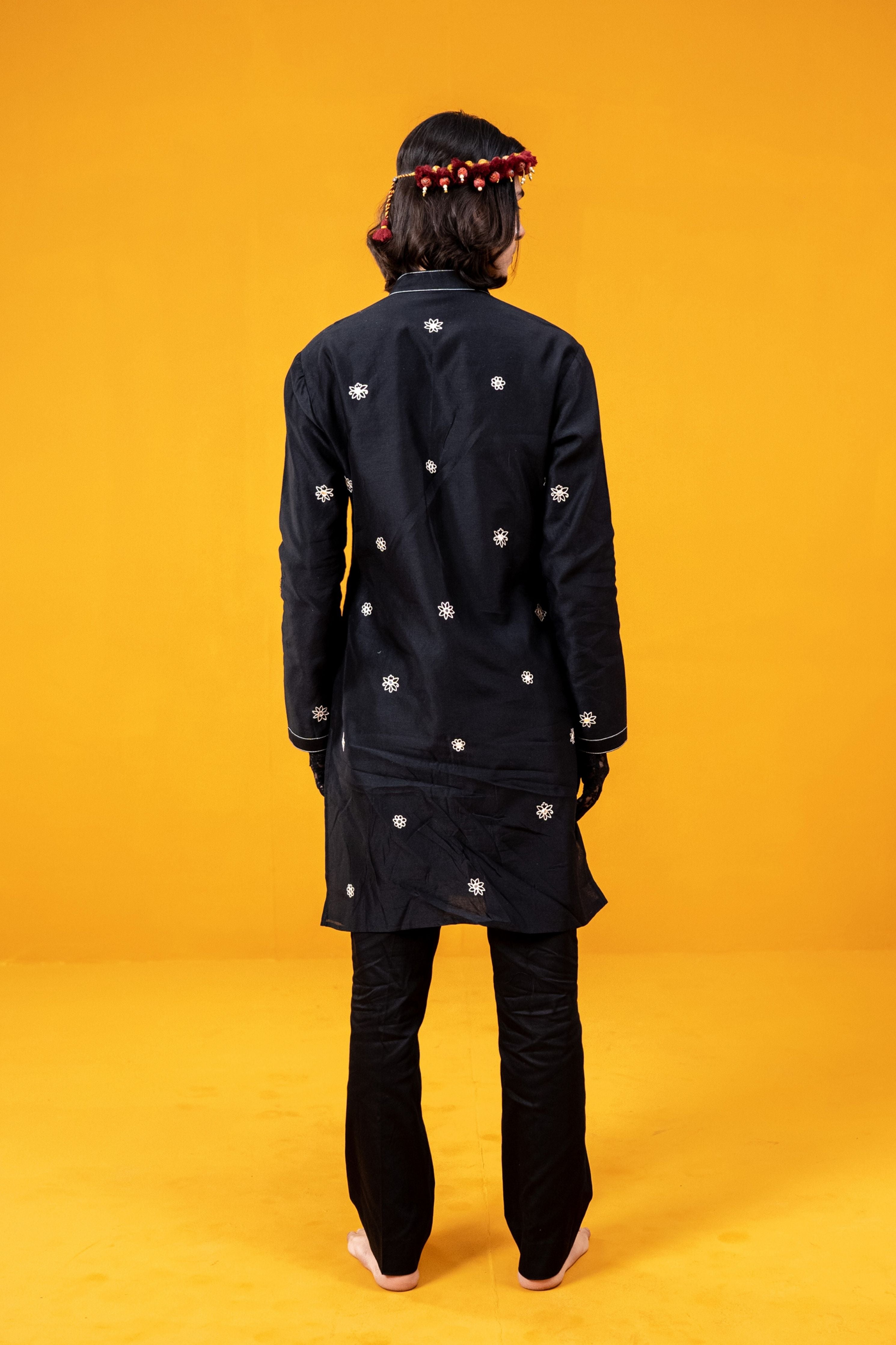 Black Snakes Kurta Set