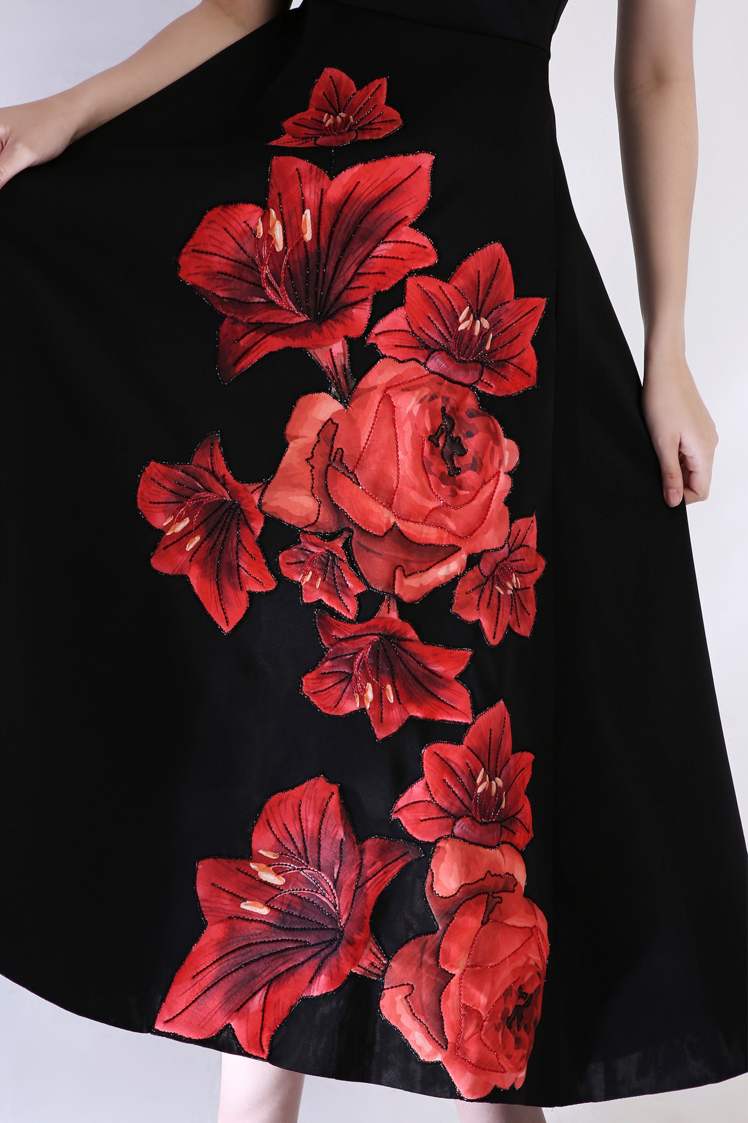 Black Wrap Strapless Dress