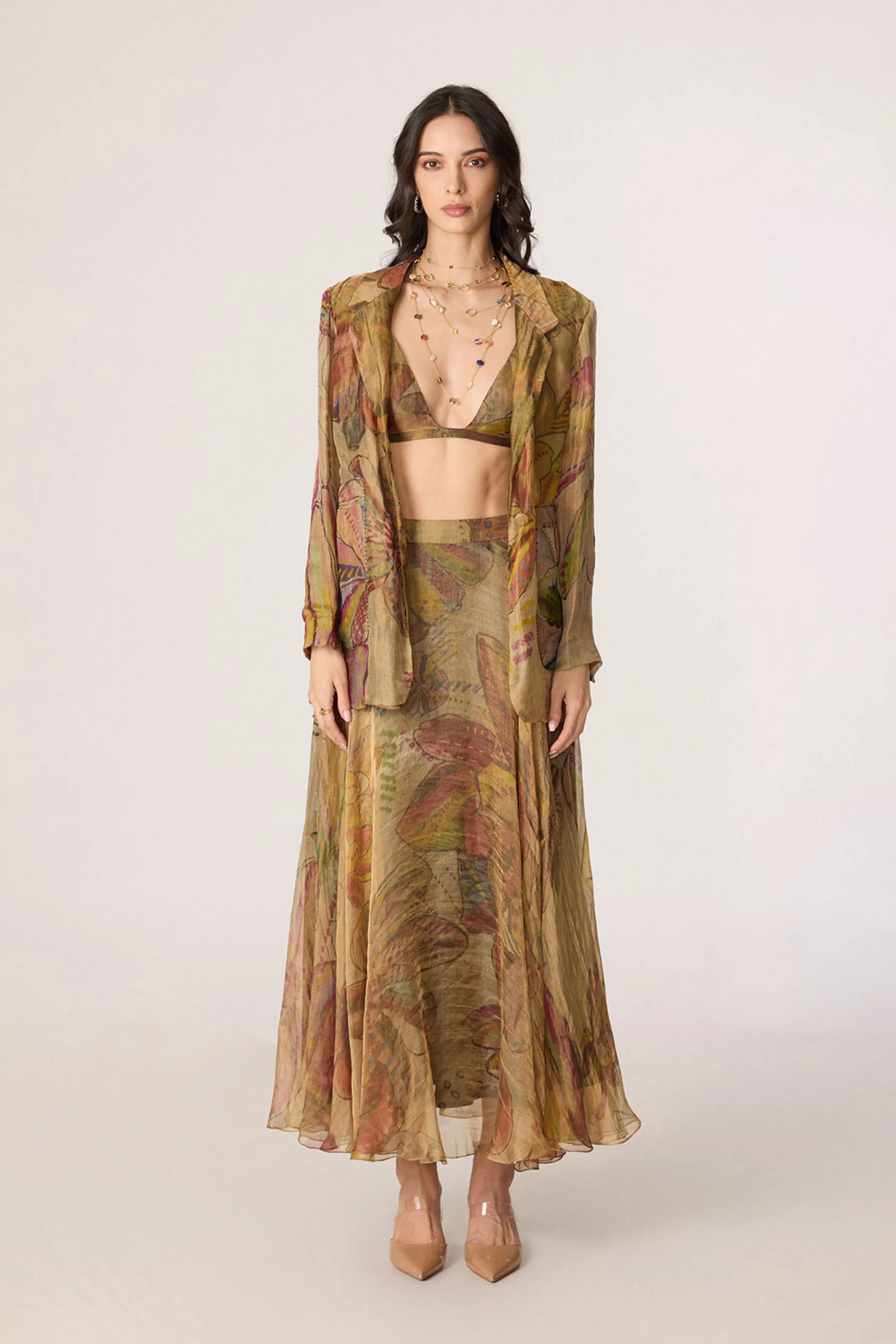 Micah Blazer With Arleth Bralette & Revah Skirt