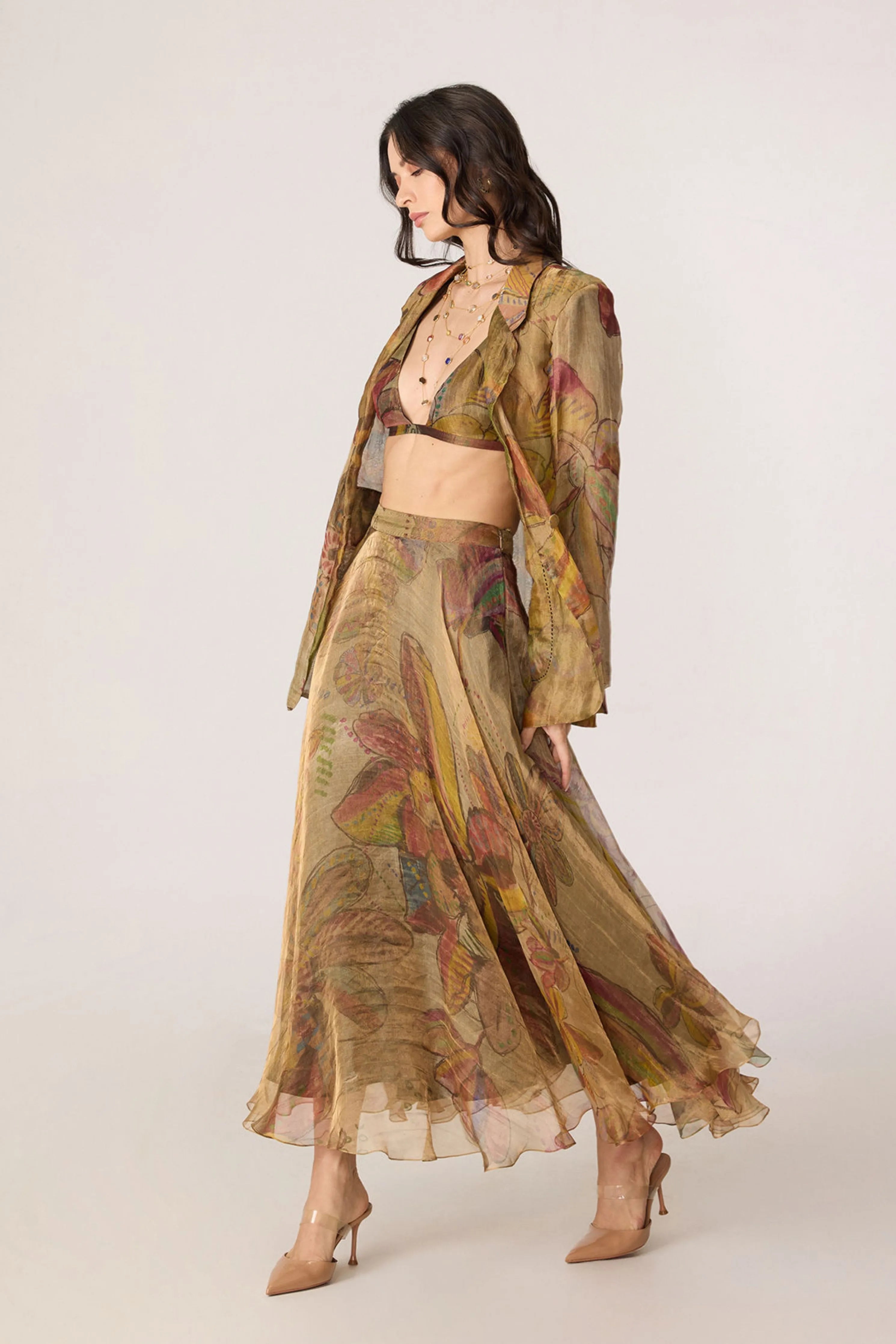 Micah Blazer With Arleth Bralette & Revah Skirt