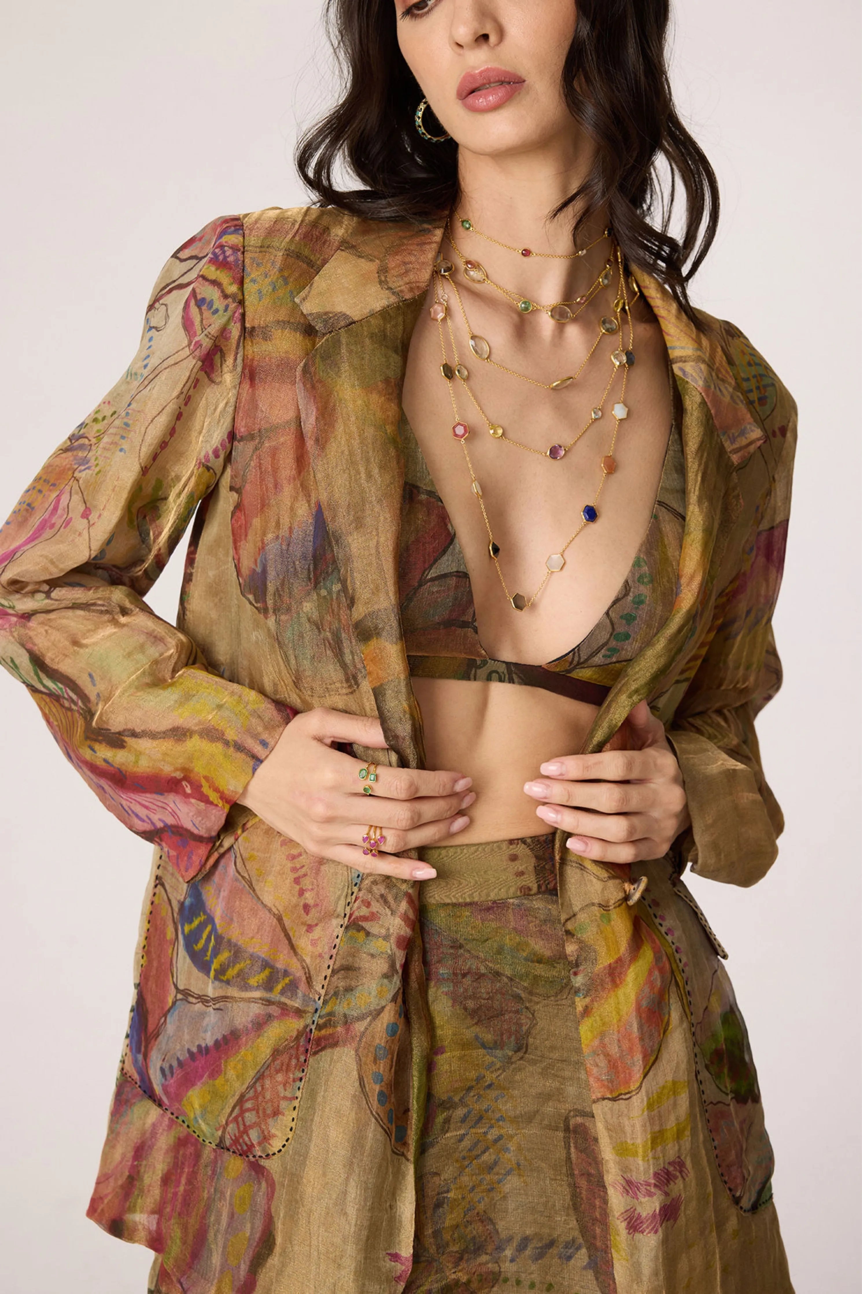 Micah Blazer With Arleth Bralette & Revah Skirt