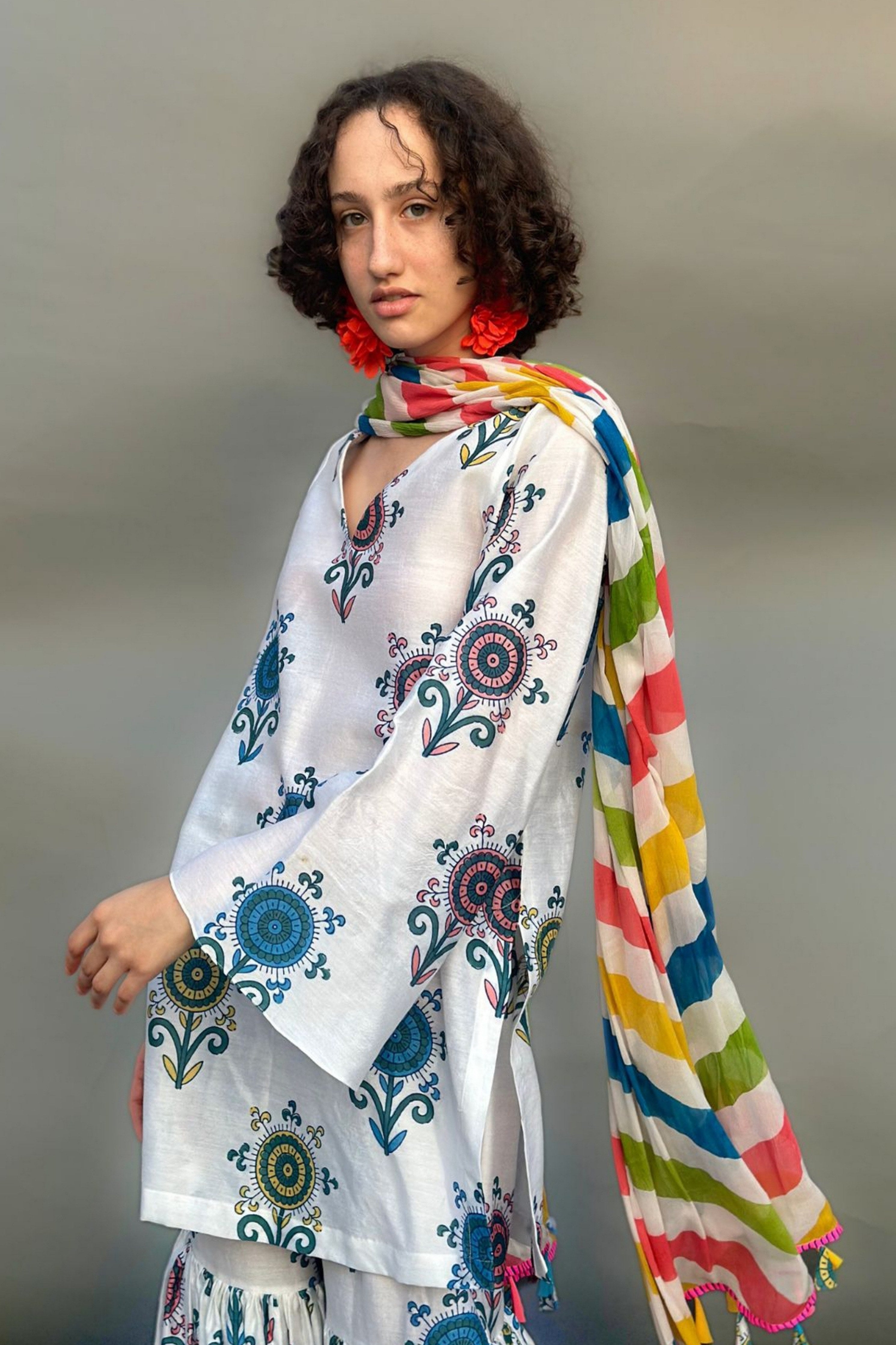 Block Printed Sharara Set