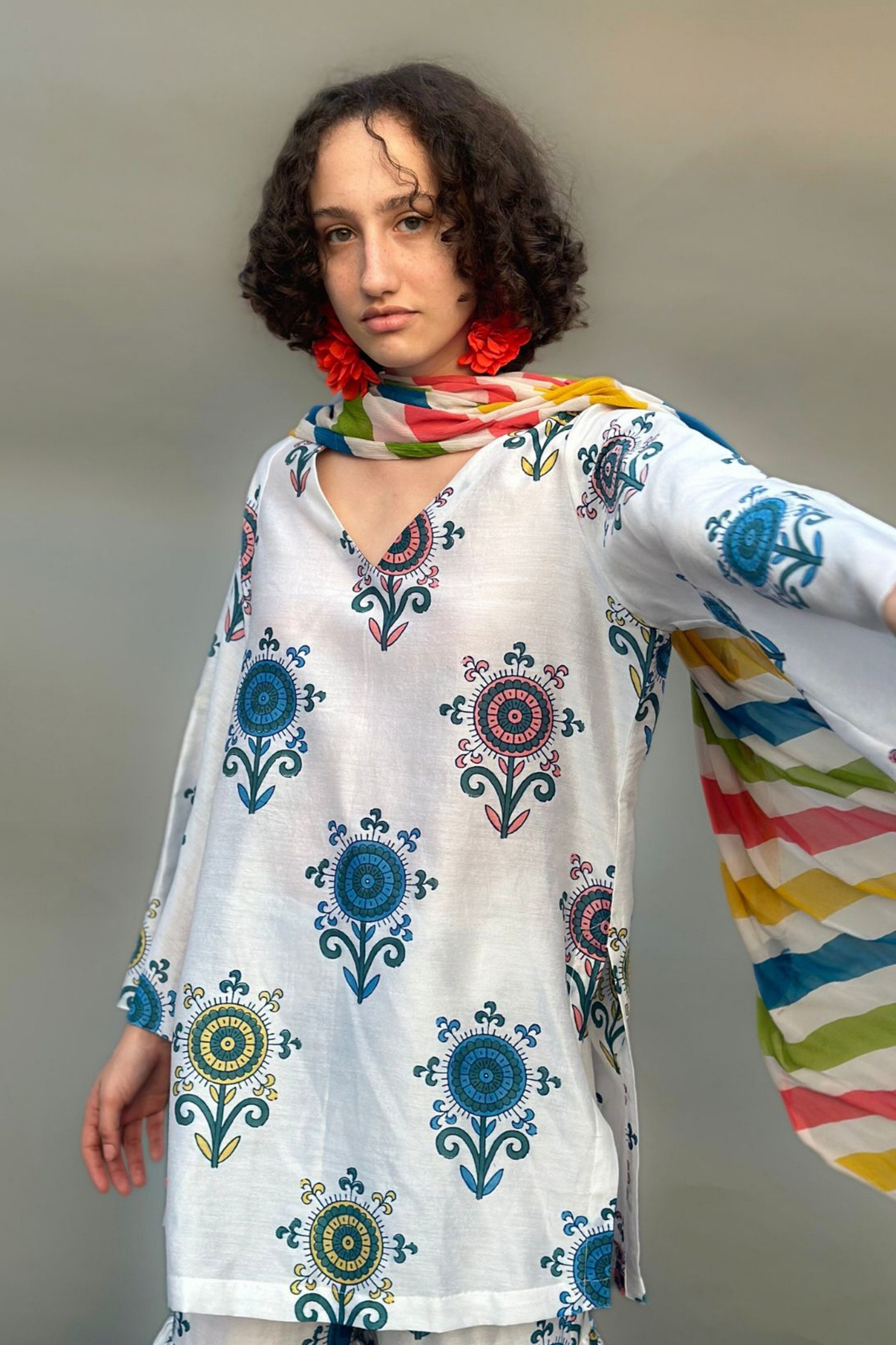 Block Printed Sharara Set