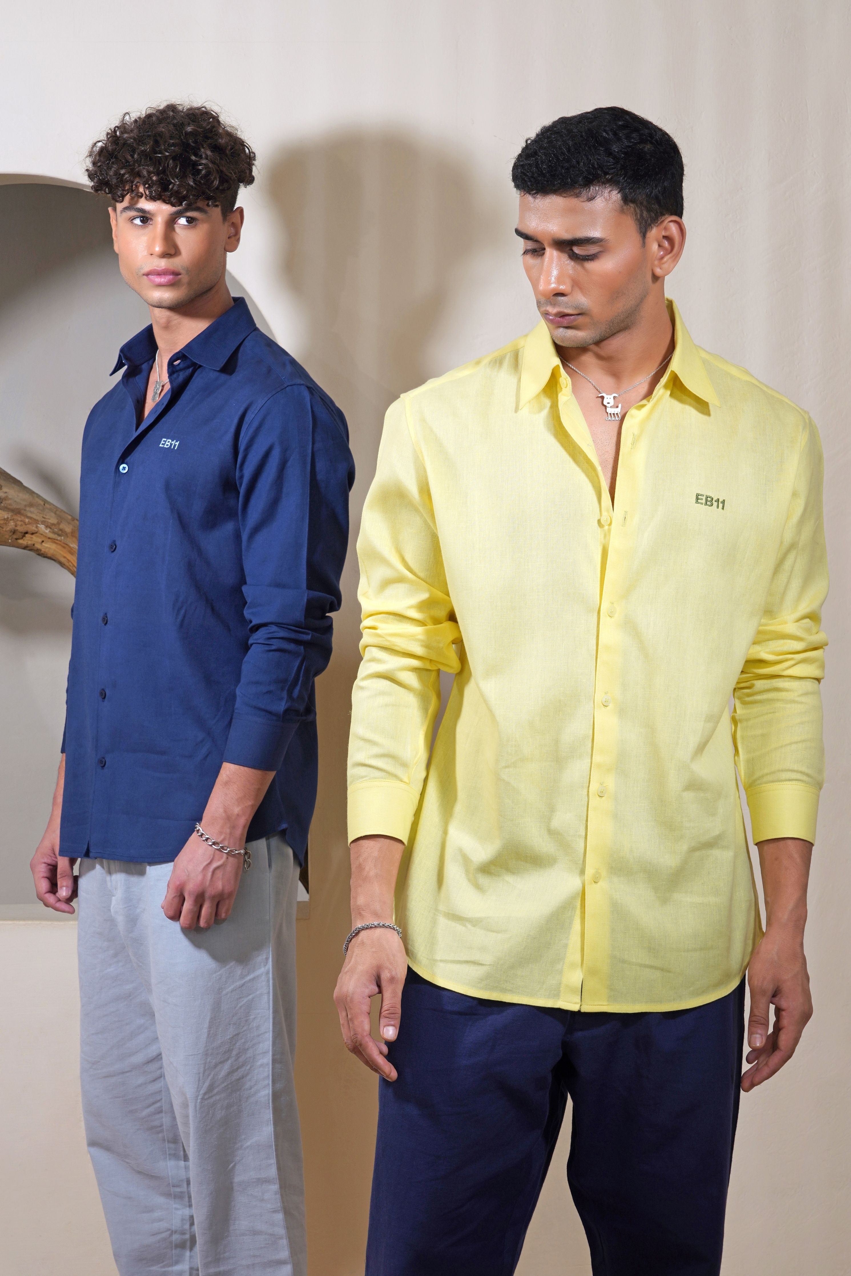 Bluberry Chip Linen Shirt
