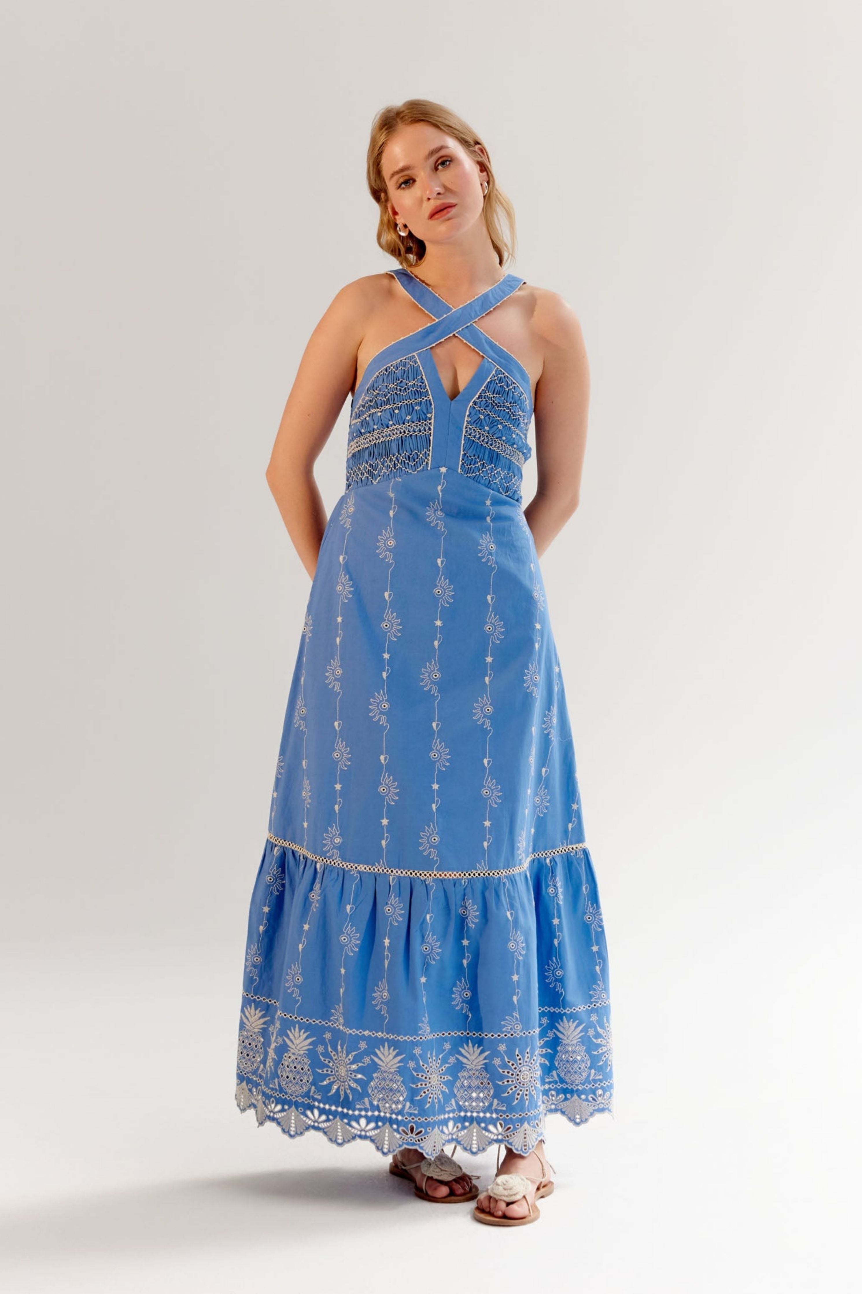 Blue Aida Maxi Dress