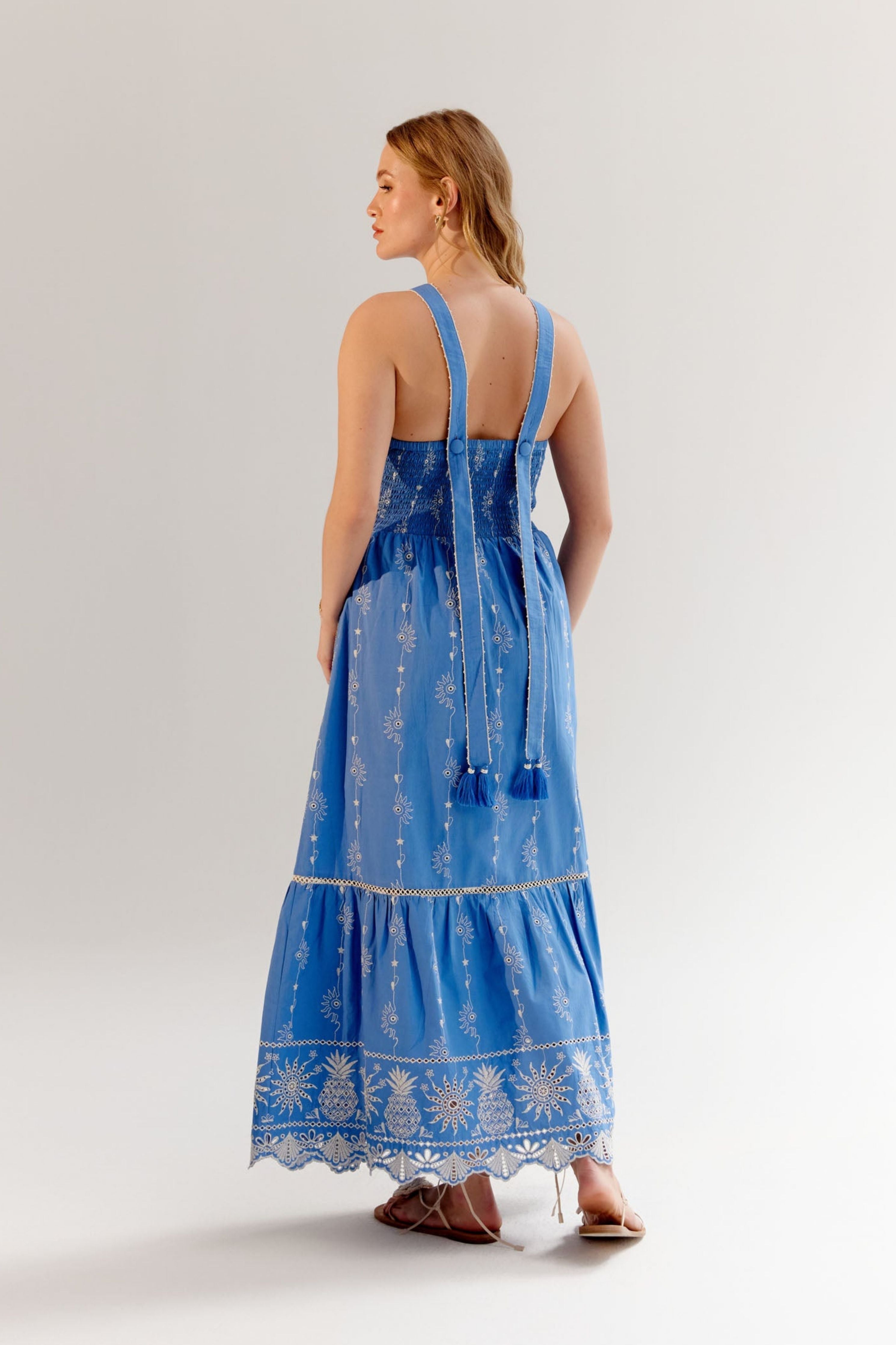 Blue Aida Maxi Dress