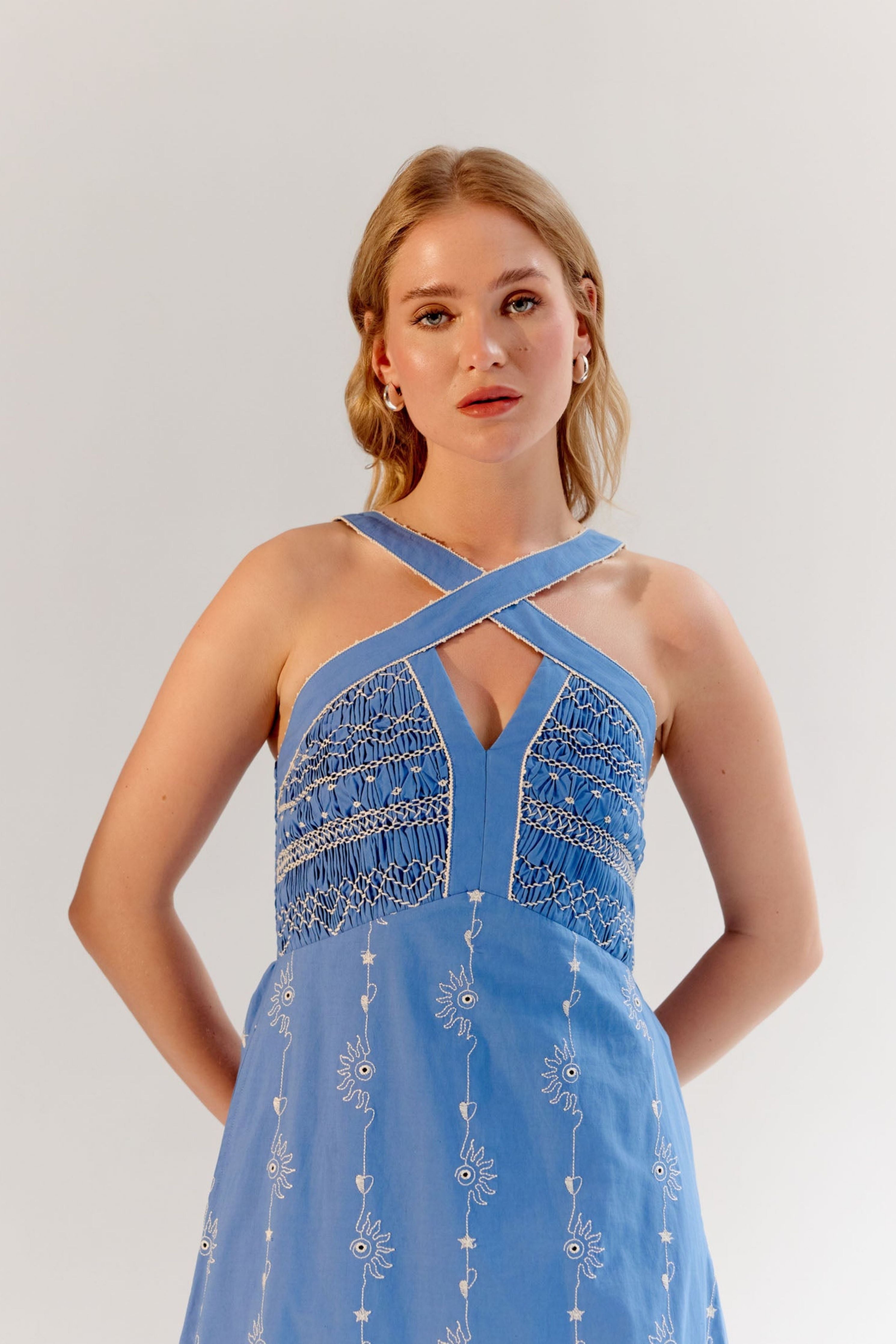 Blue Aida Maxi Dress