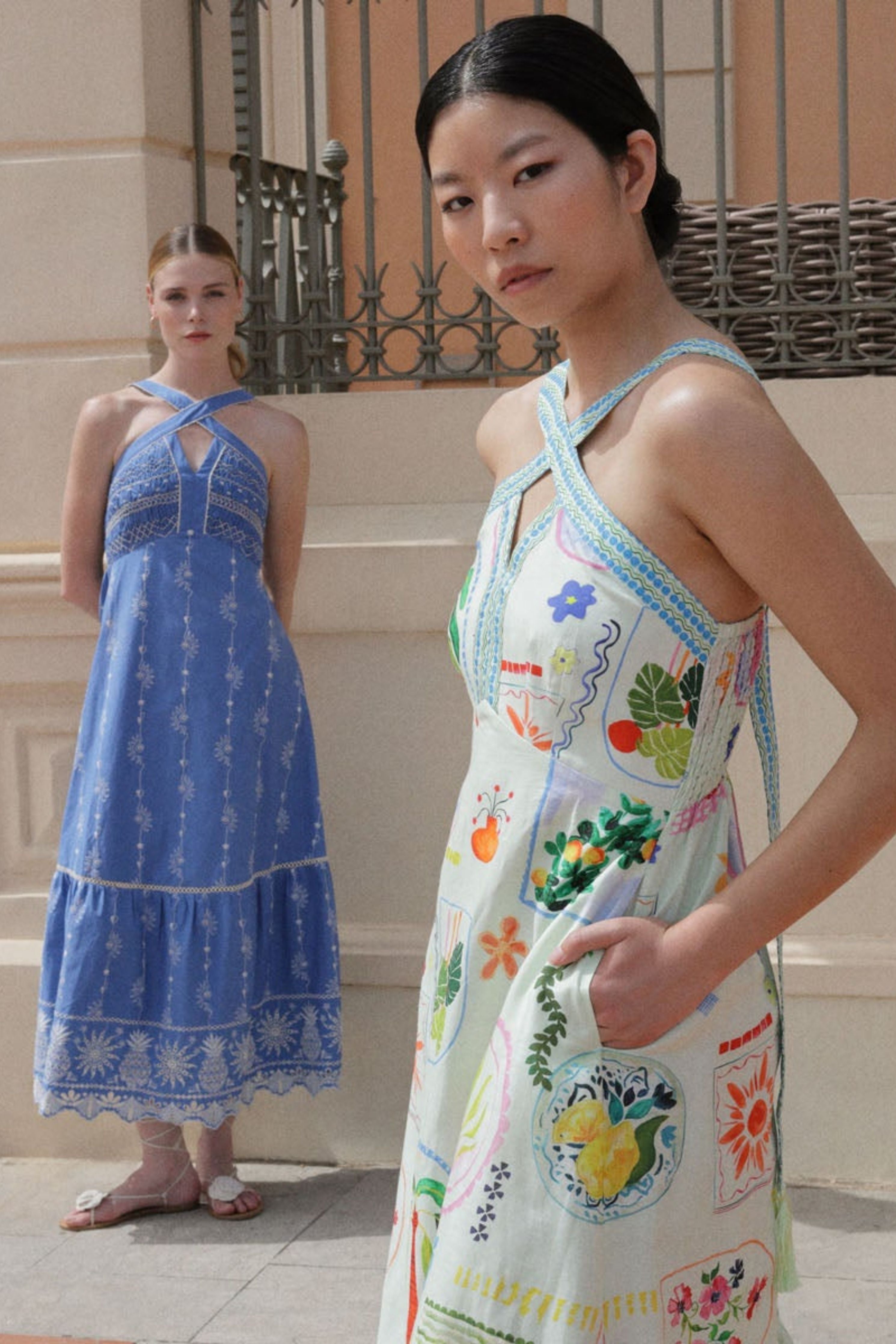 Blue Aida Maxi Dress