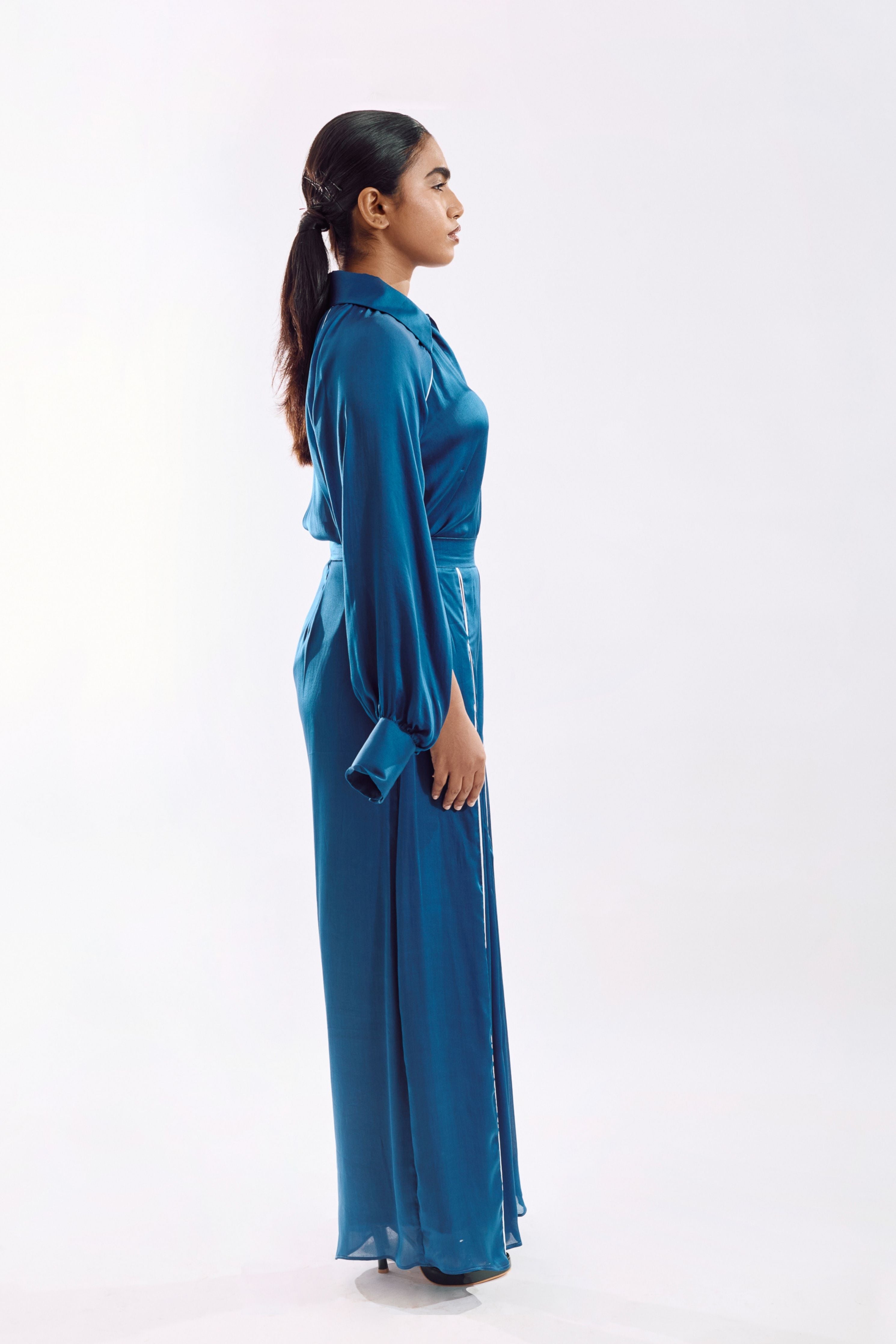 Blue Cape Co-Ord set