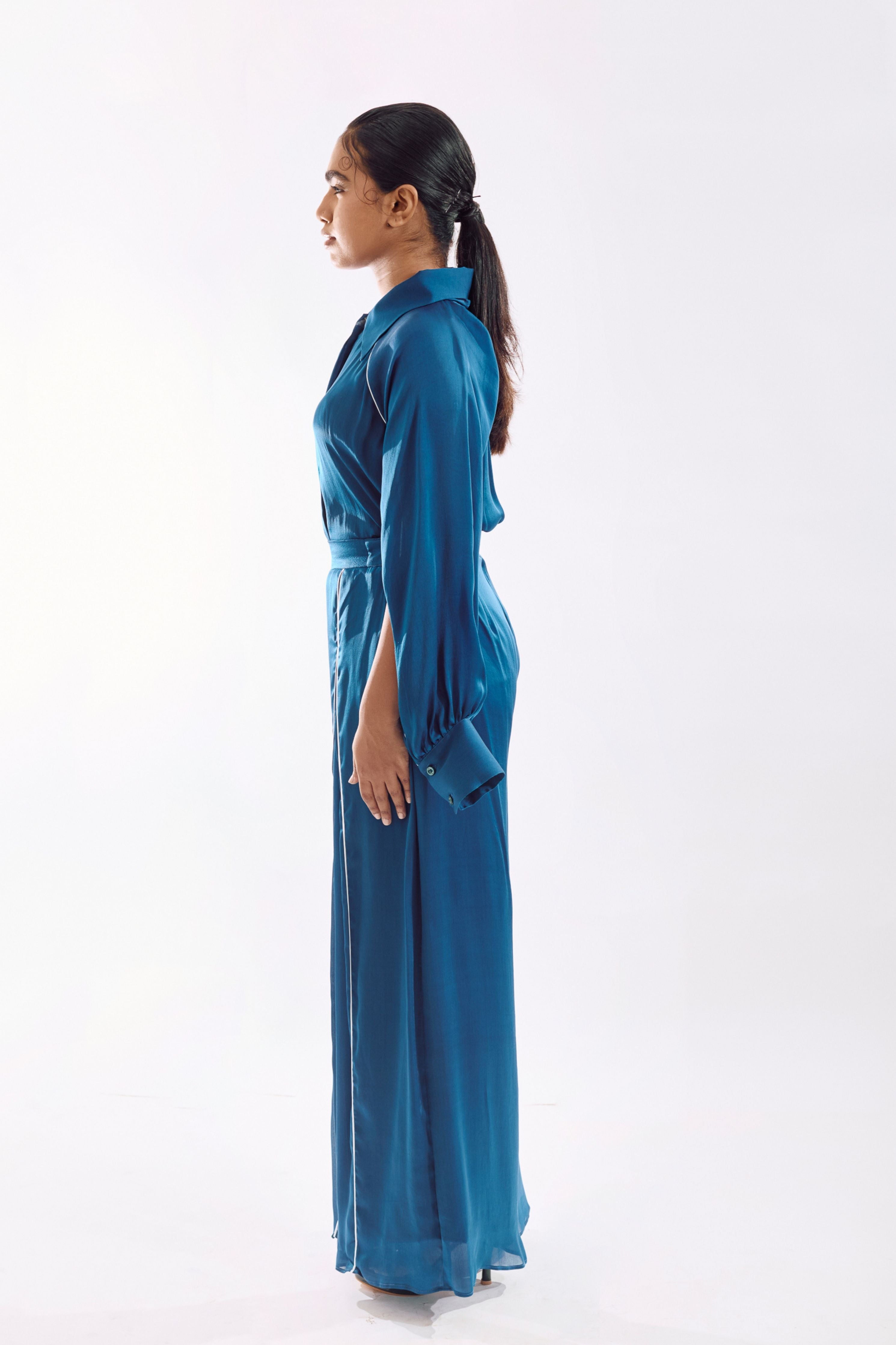 Blue Cape Co-Ord set