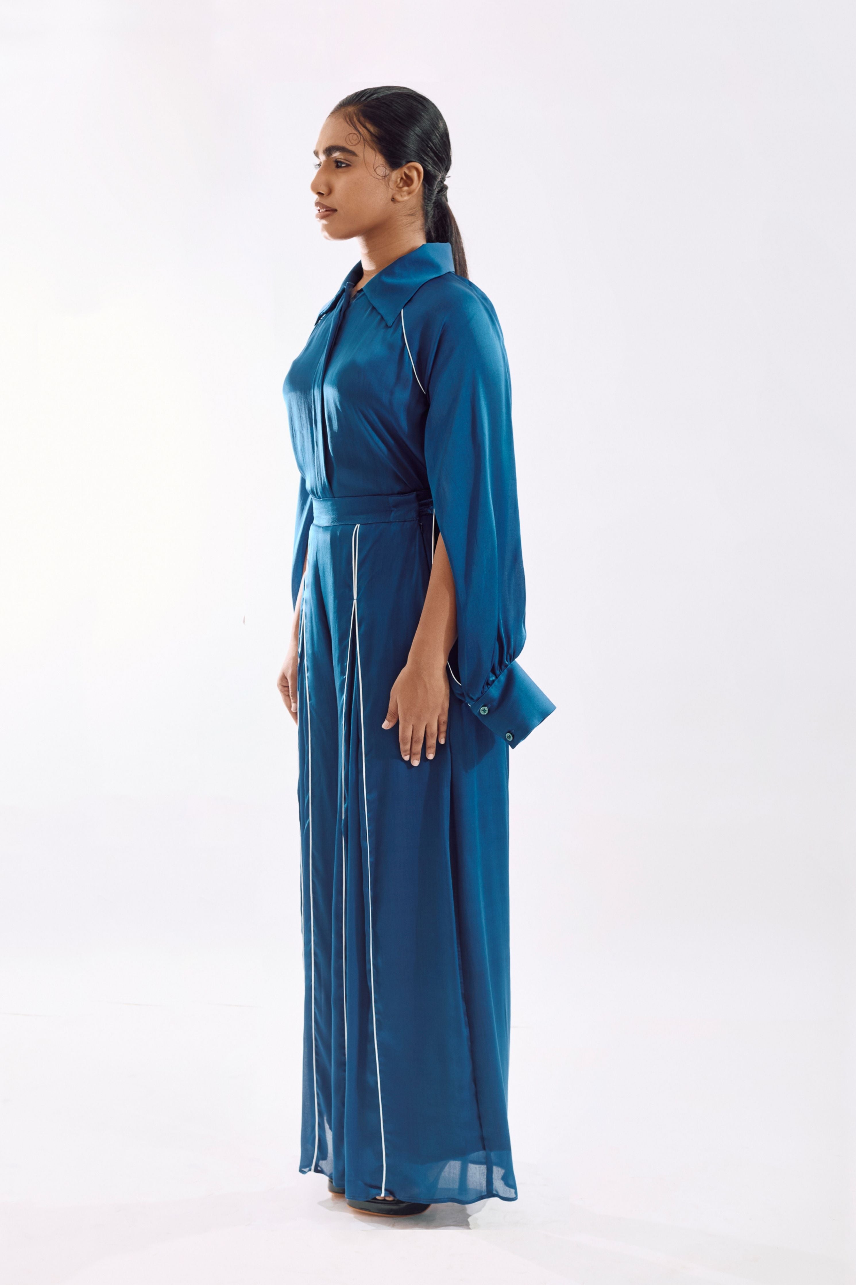Blue Cape Co-Ord set