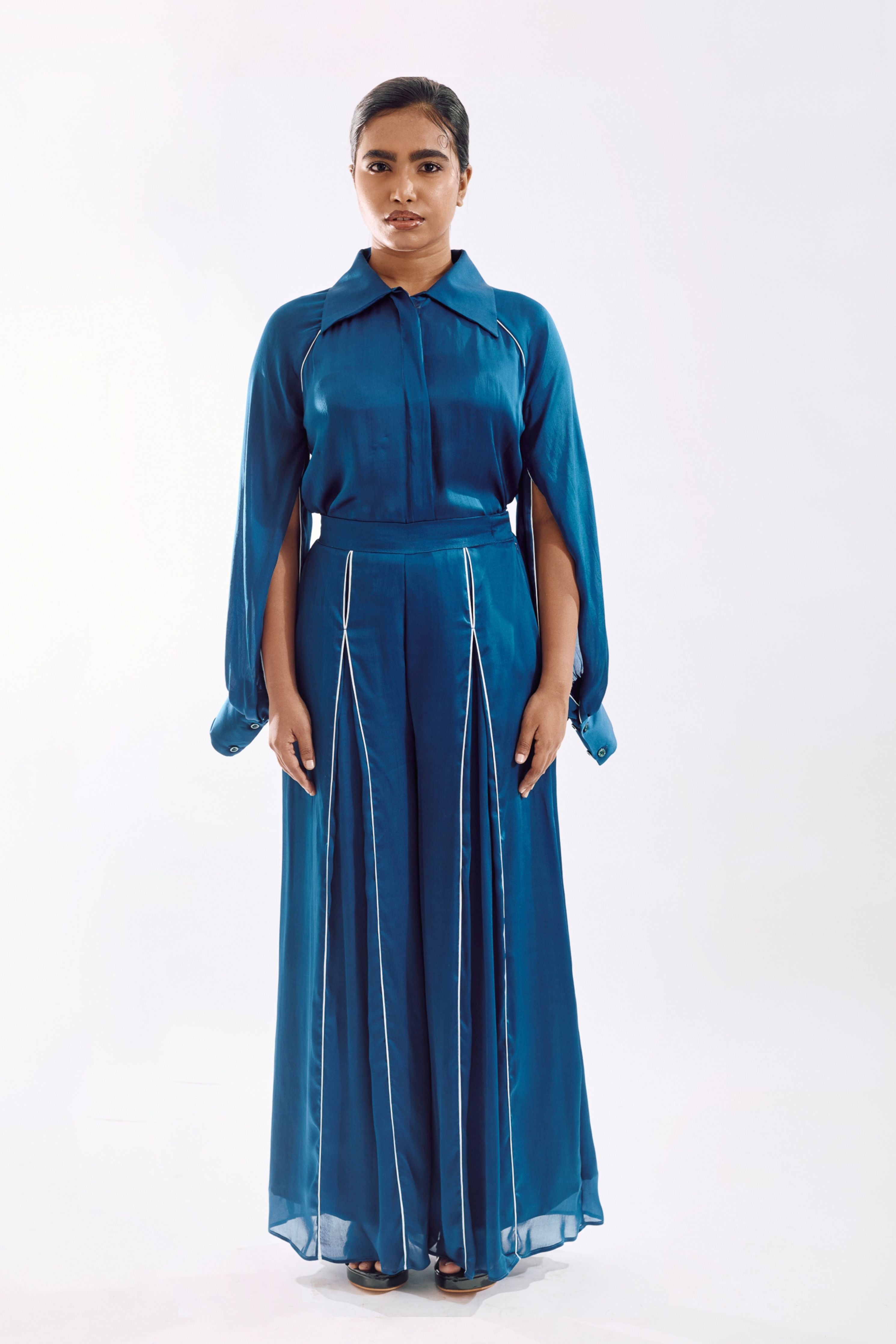 Blue Cape Co-Ord set