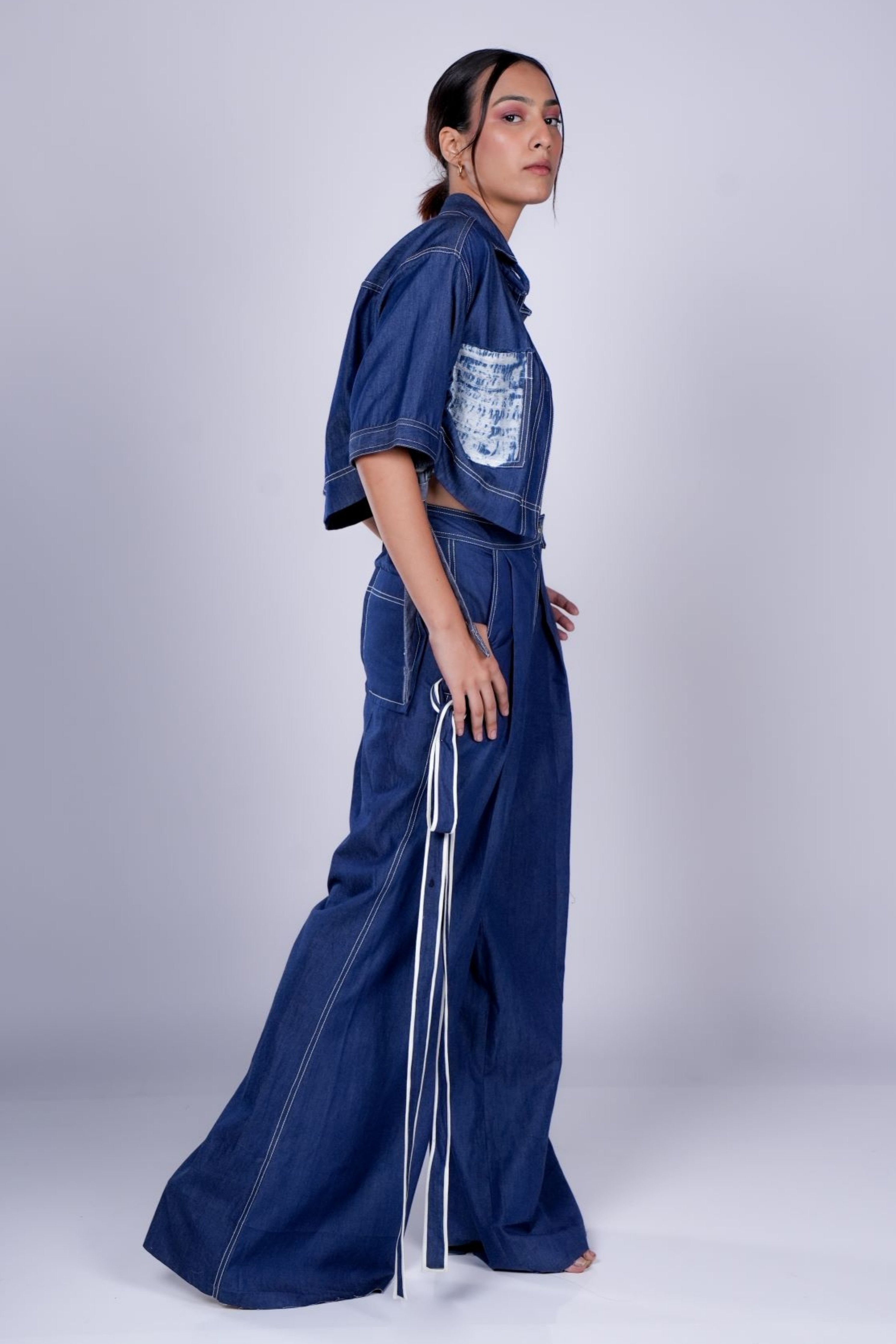 Blue Denim Patchwork Co-Ord Set