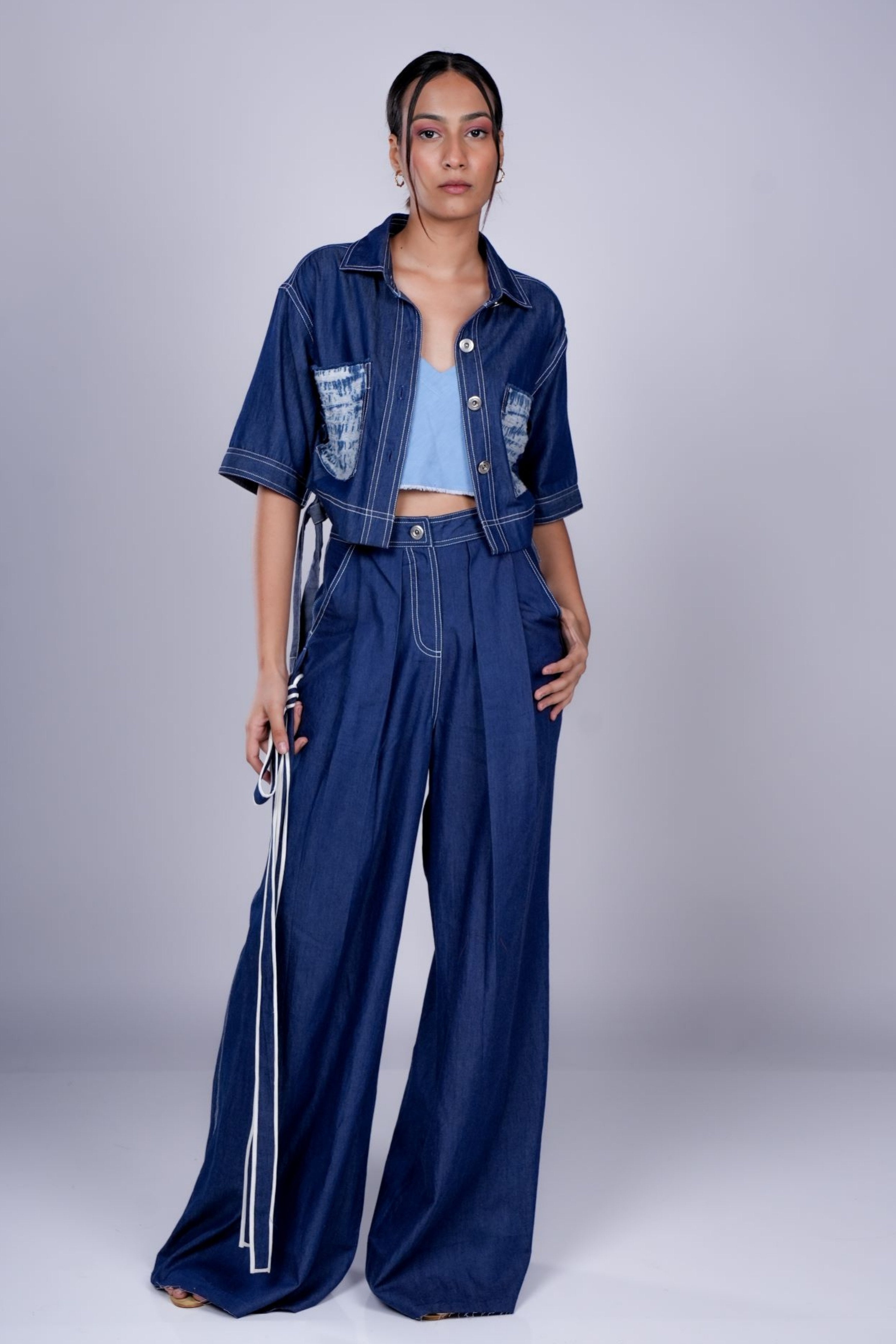 Blue Denim Patchwork Co-Ord Set