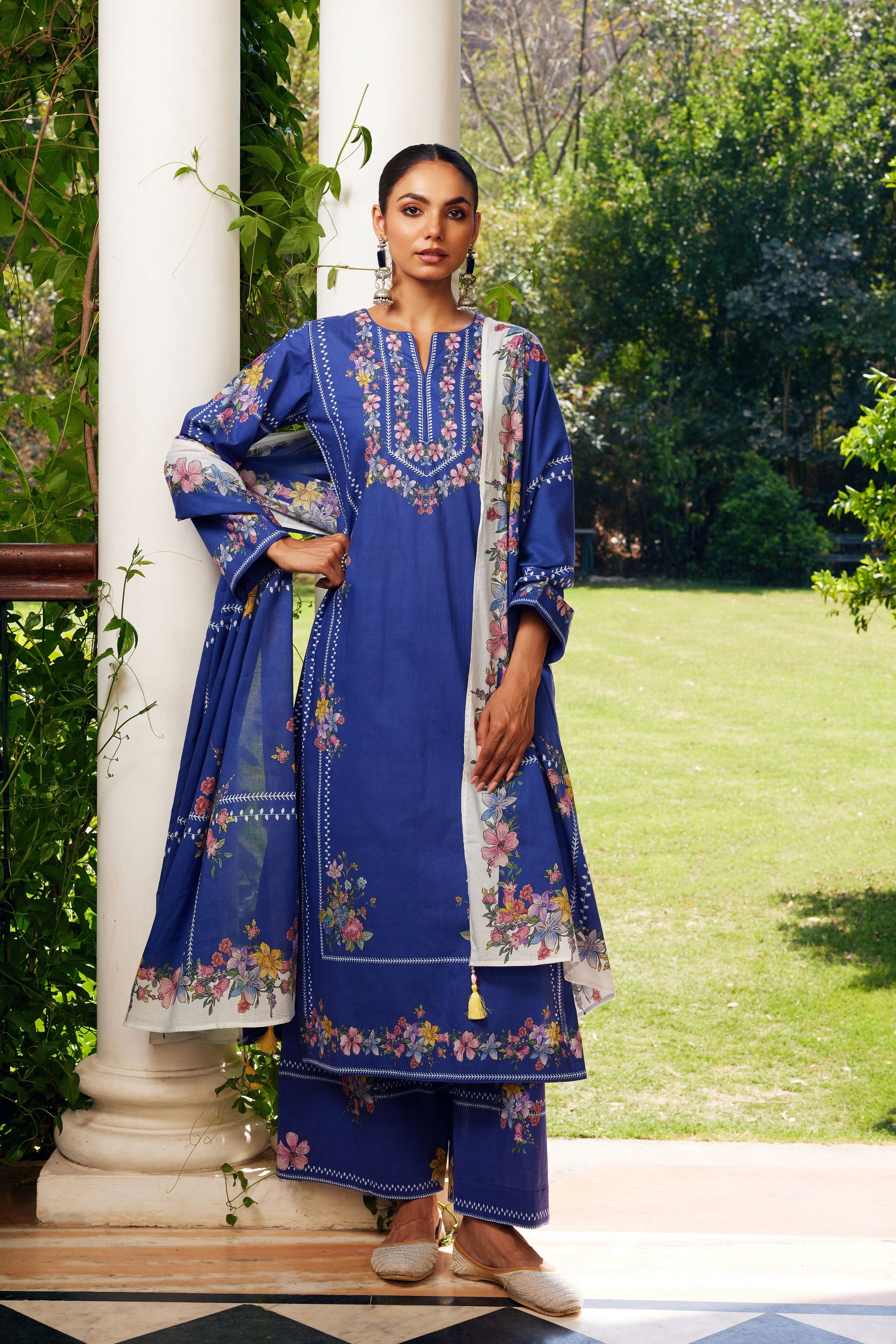 Blue Gulzaar Kurta Set