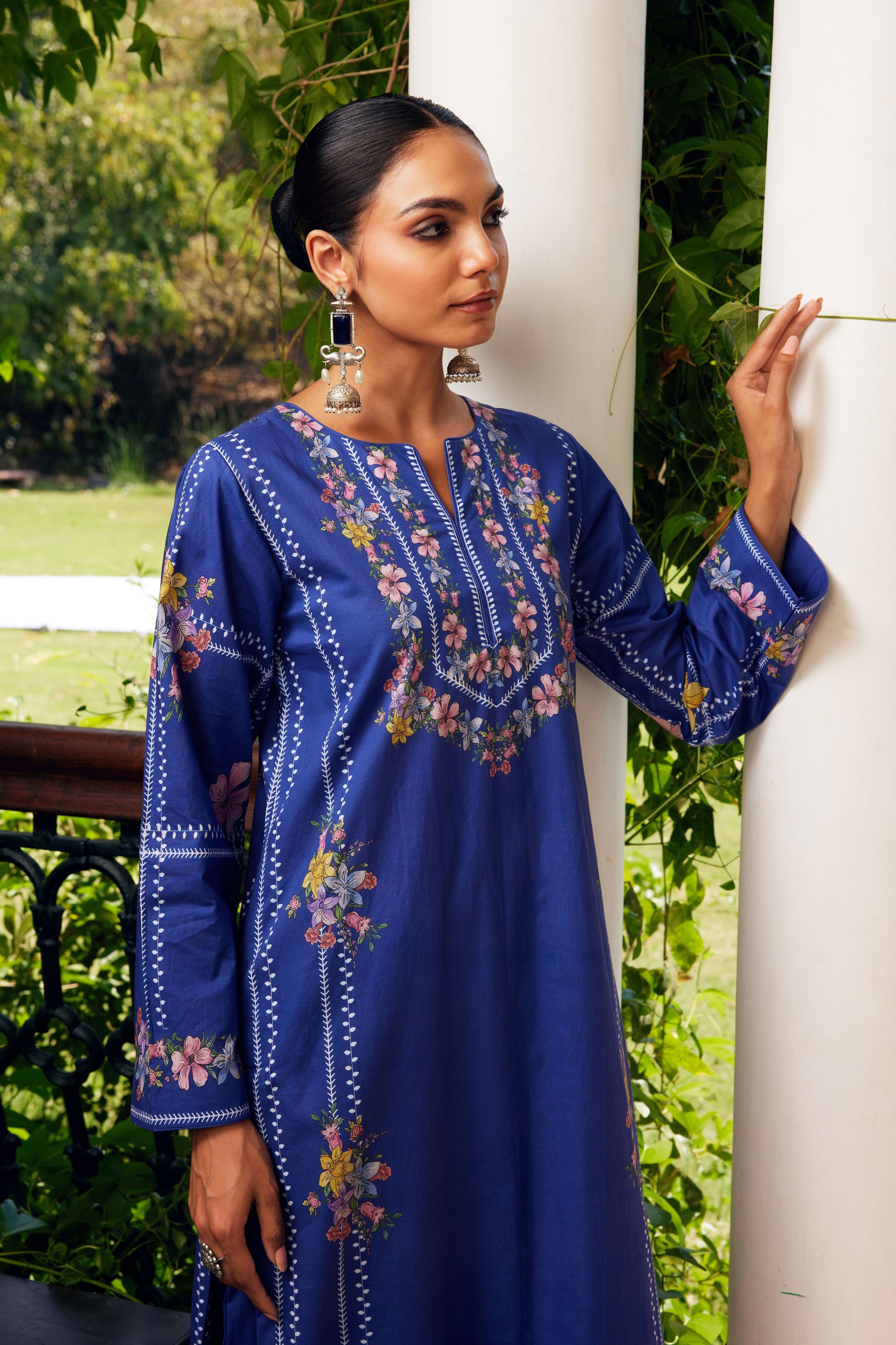 Blue Gulzaar Kurta Set