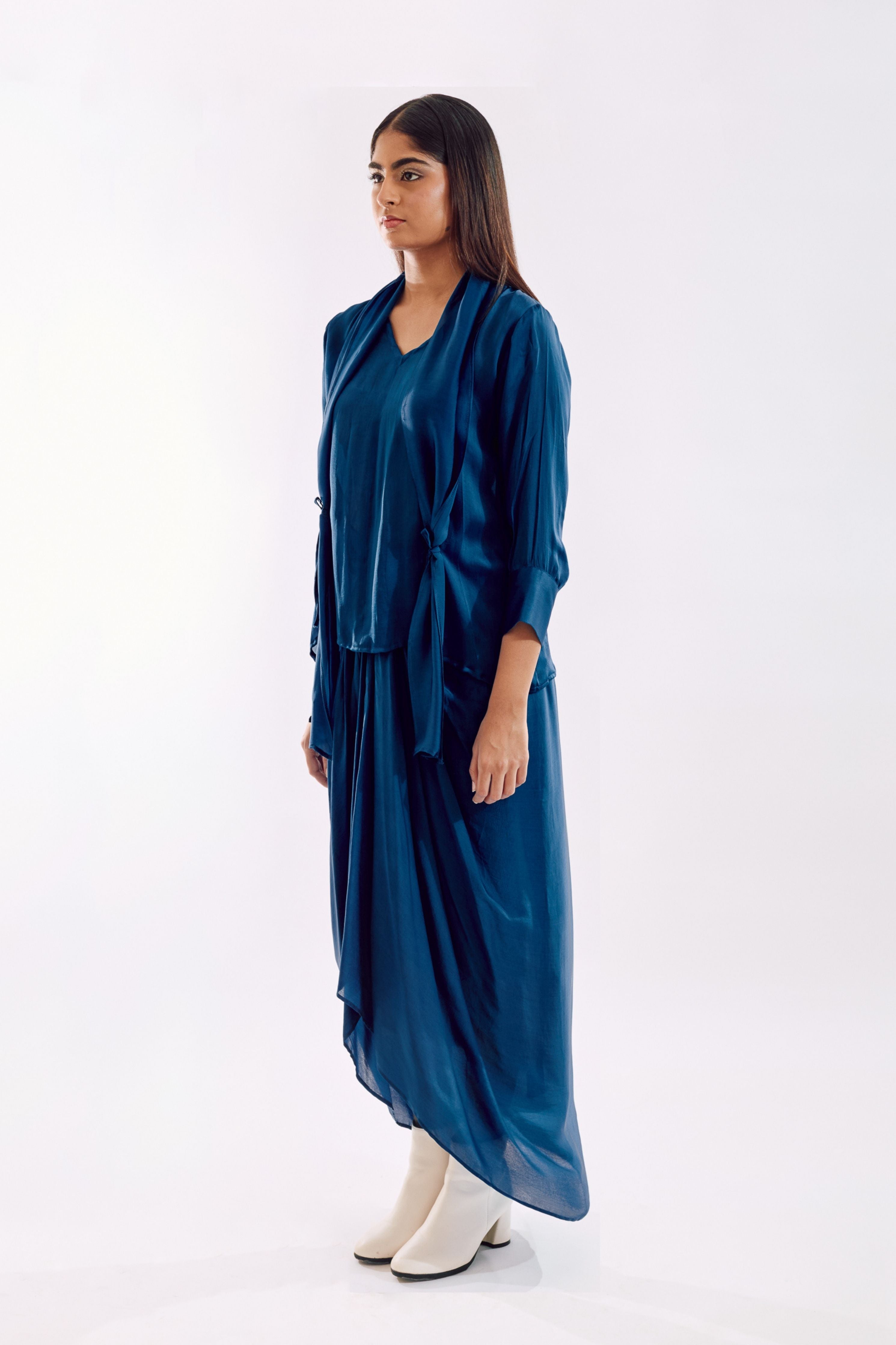 Blue Side Tie Co-Ord set