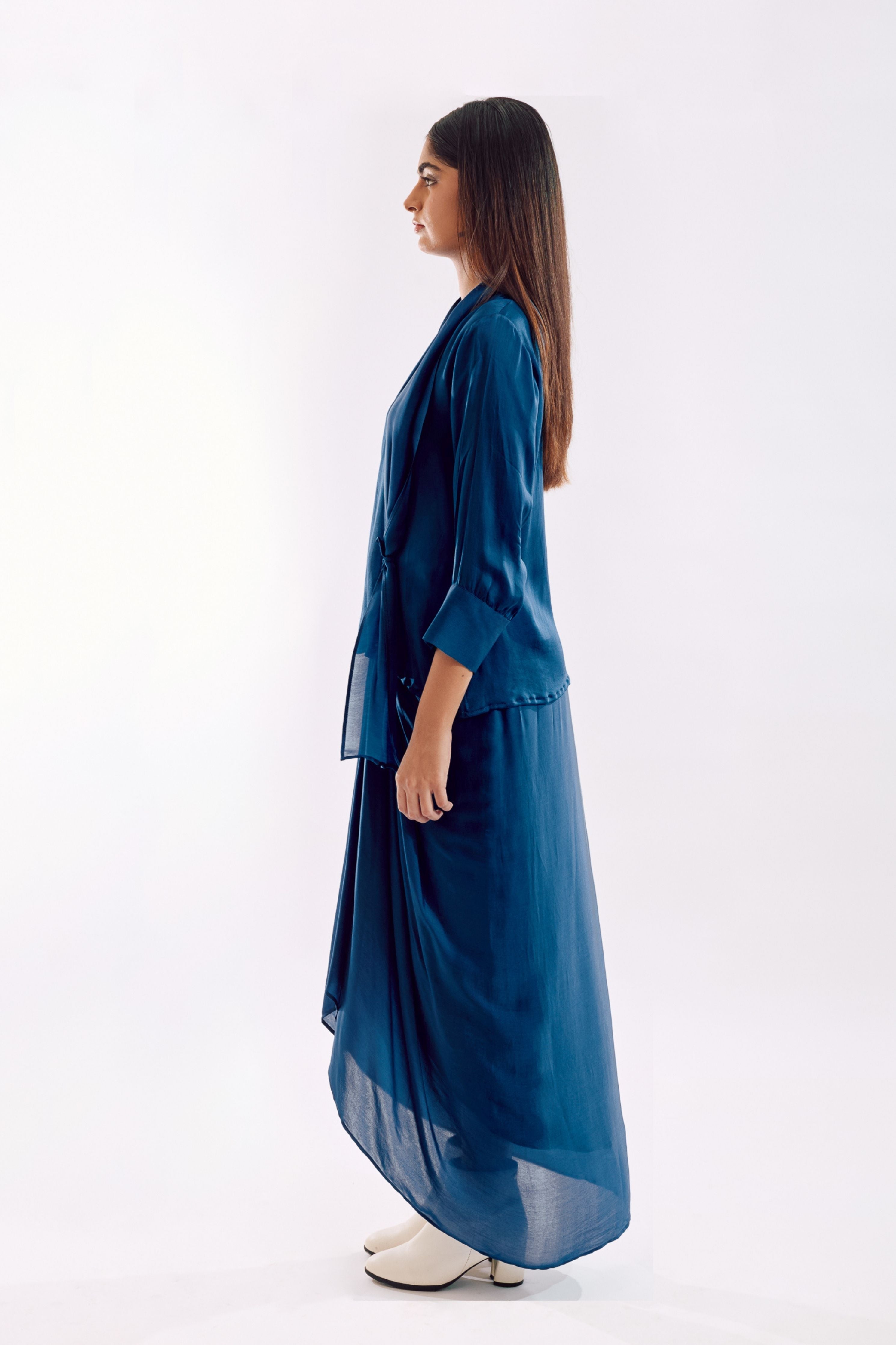 Blue Side Tie Co-Ord set