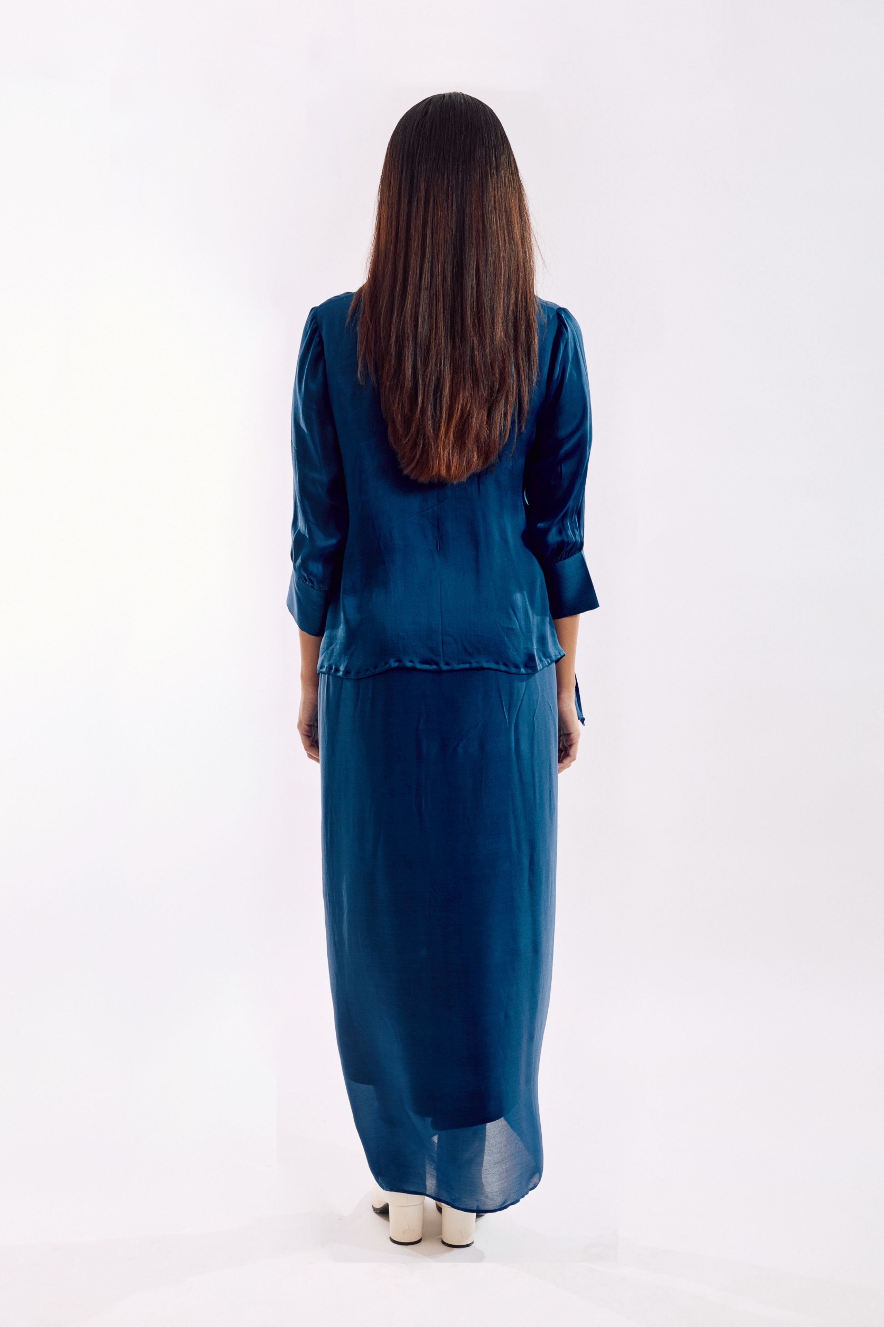 Blue Side Tie Co-Ord set