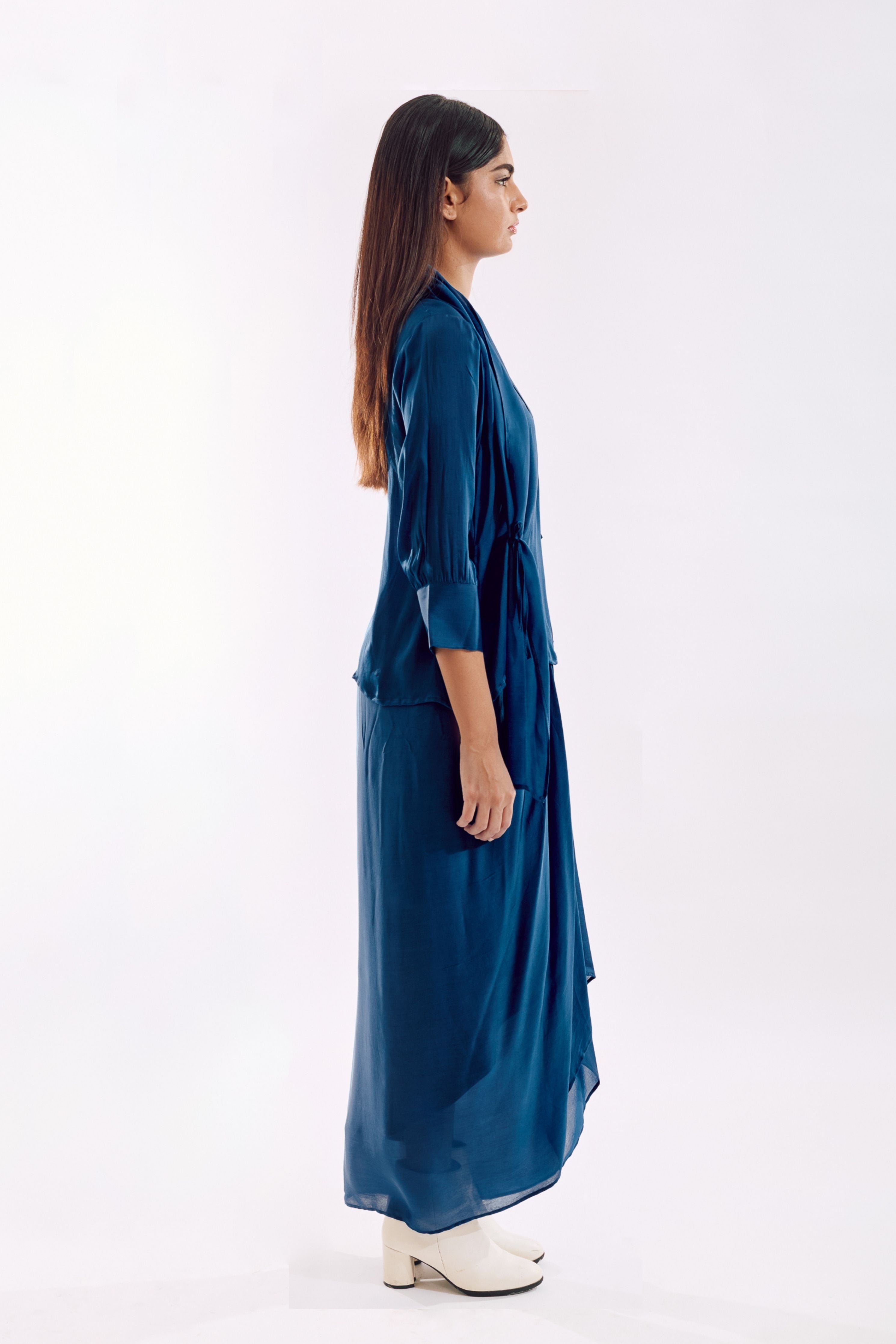 Blue Side Tie Co-Ord set