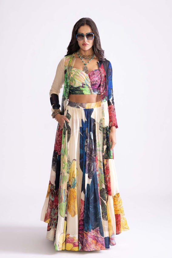 Bluey Magnolia Lehenga Set