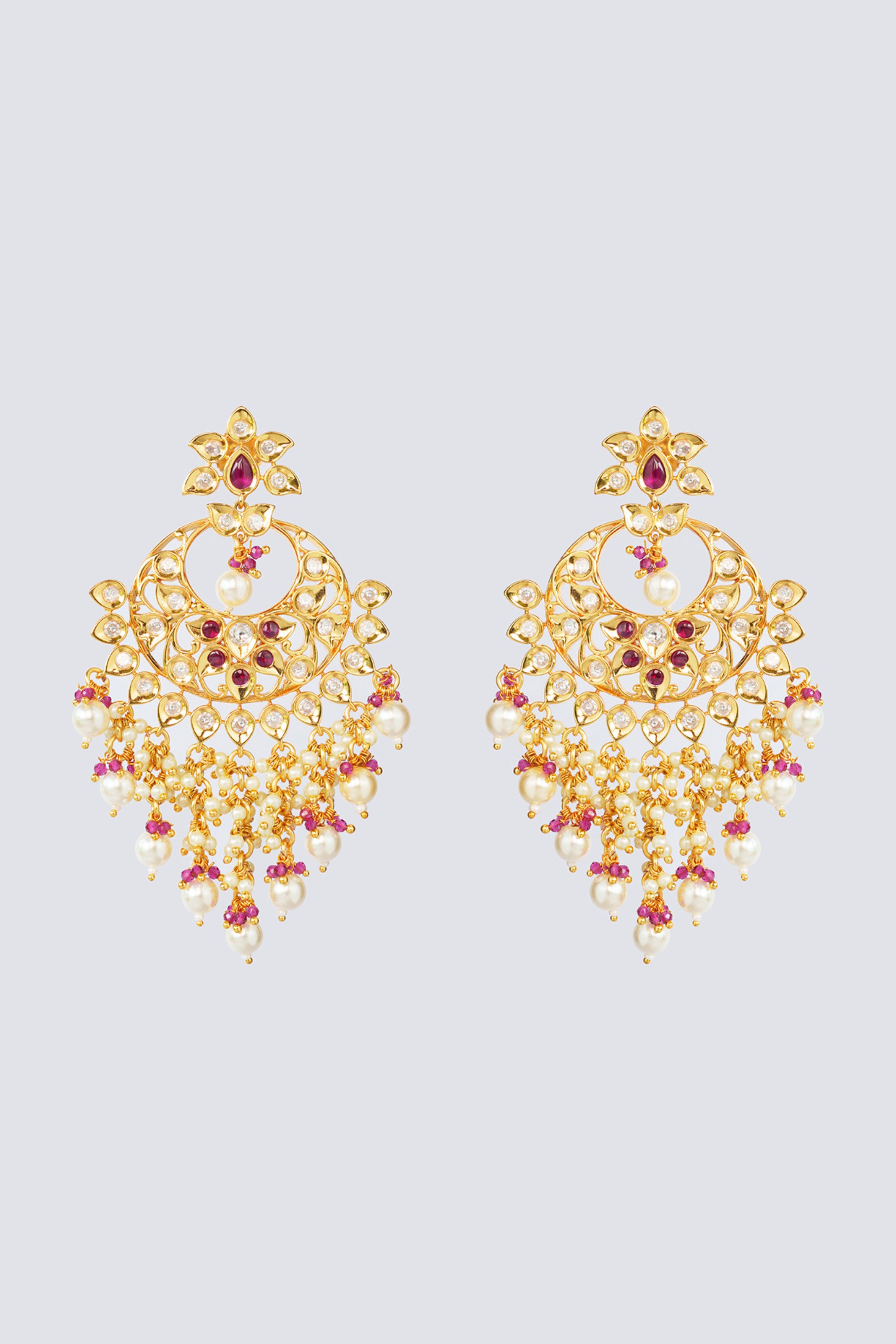 Bold And Elegant Kundan Danglers