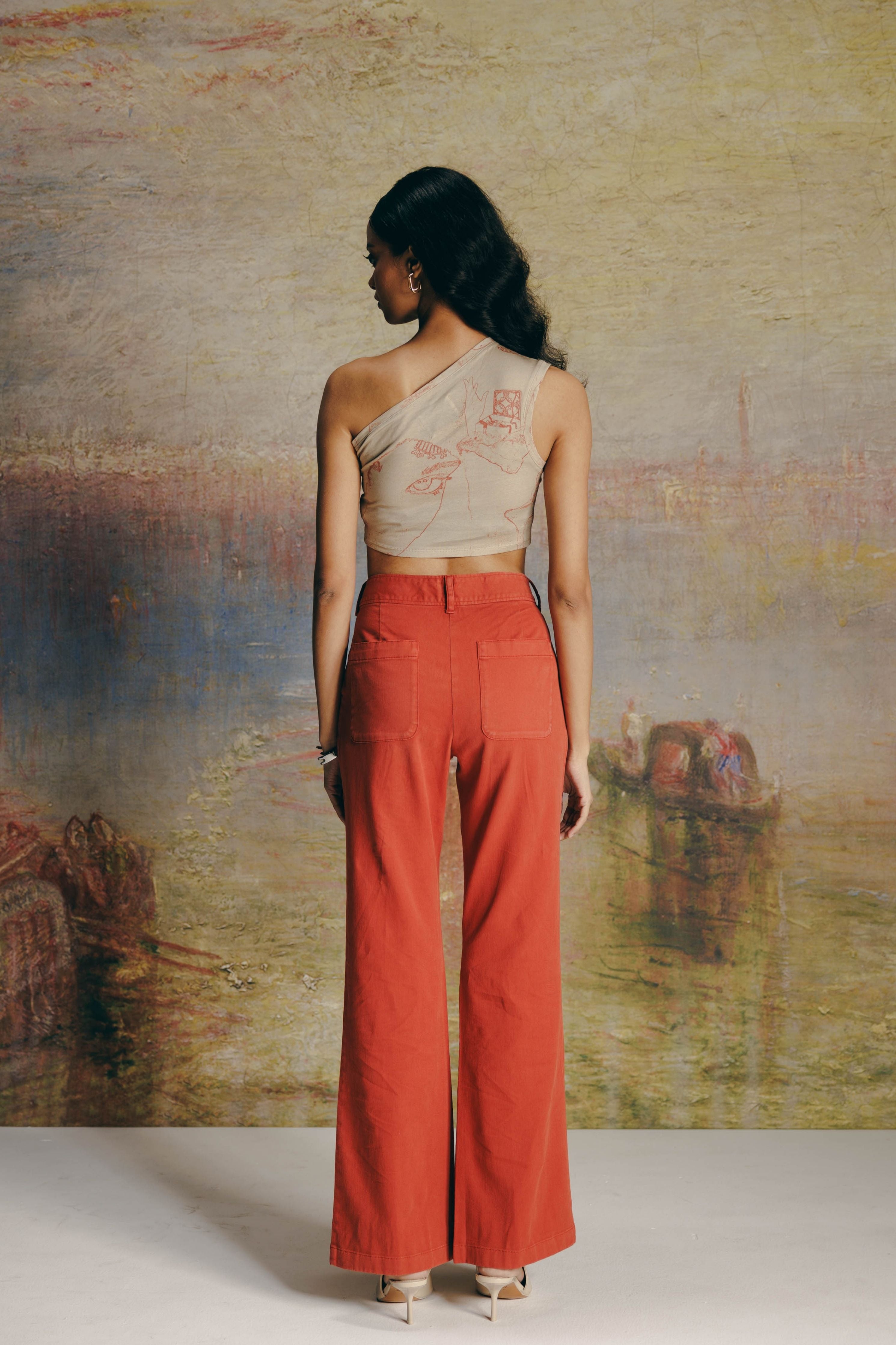 Bootcut Twill Pants