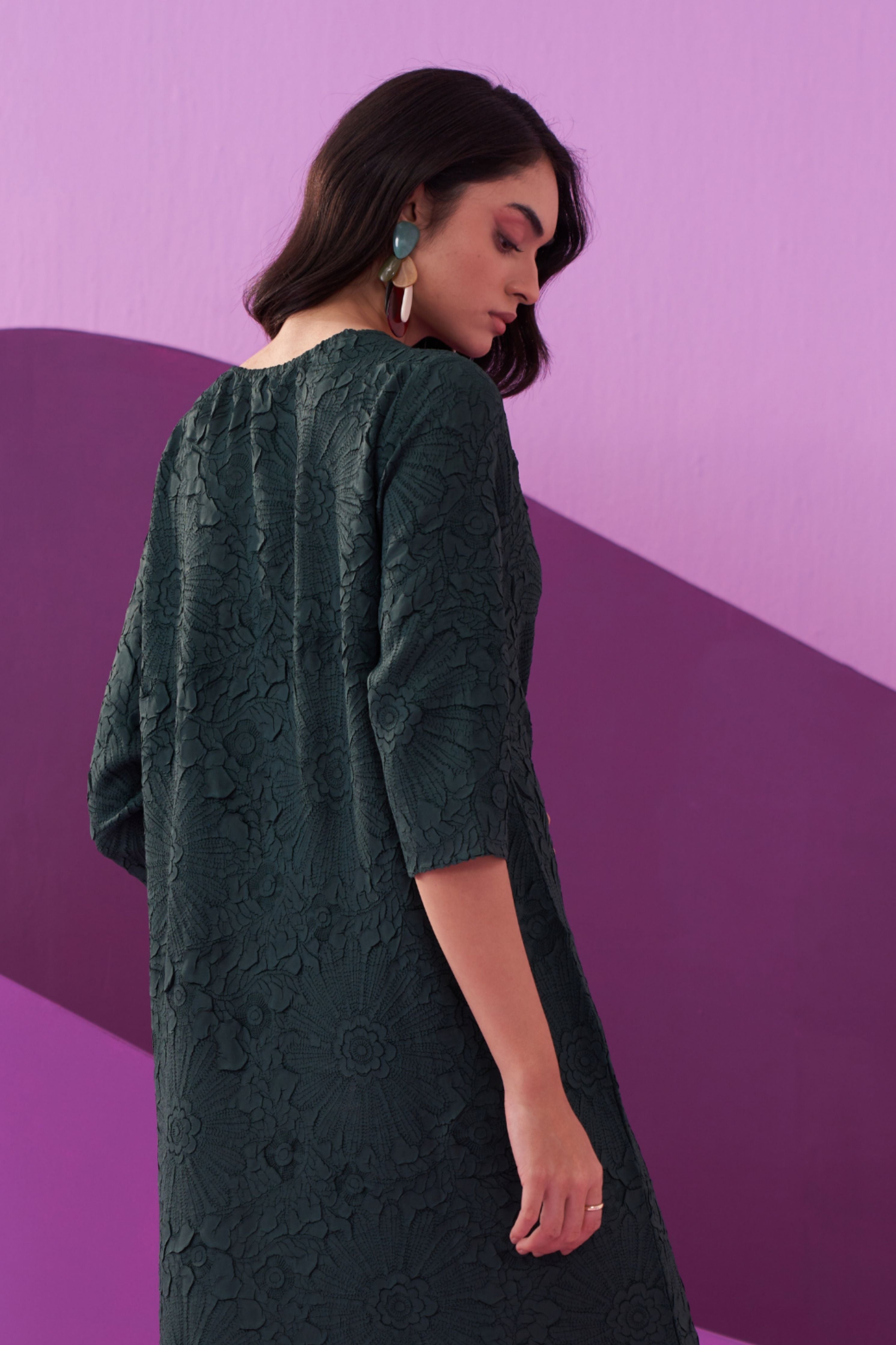 Bottle Green Campania Dress