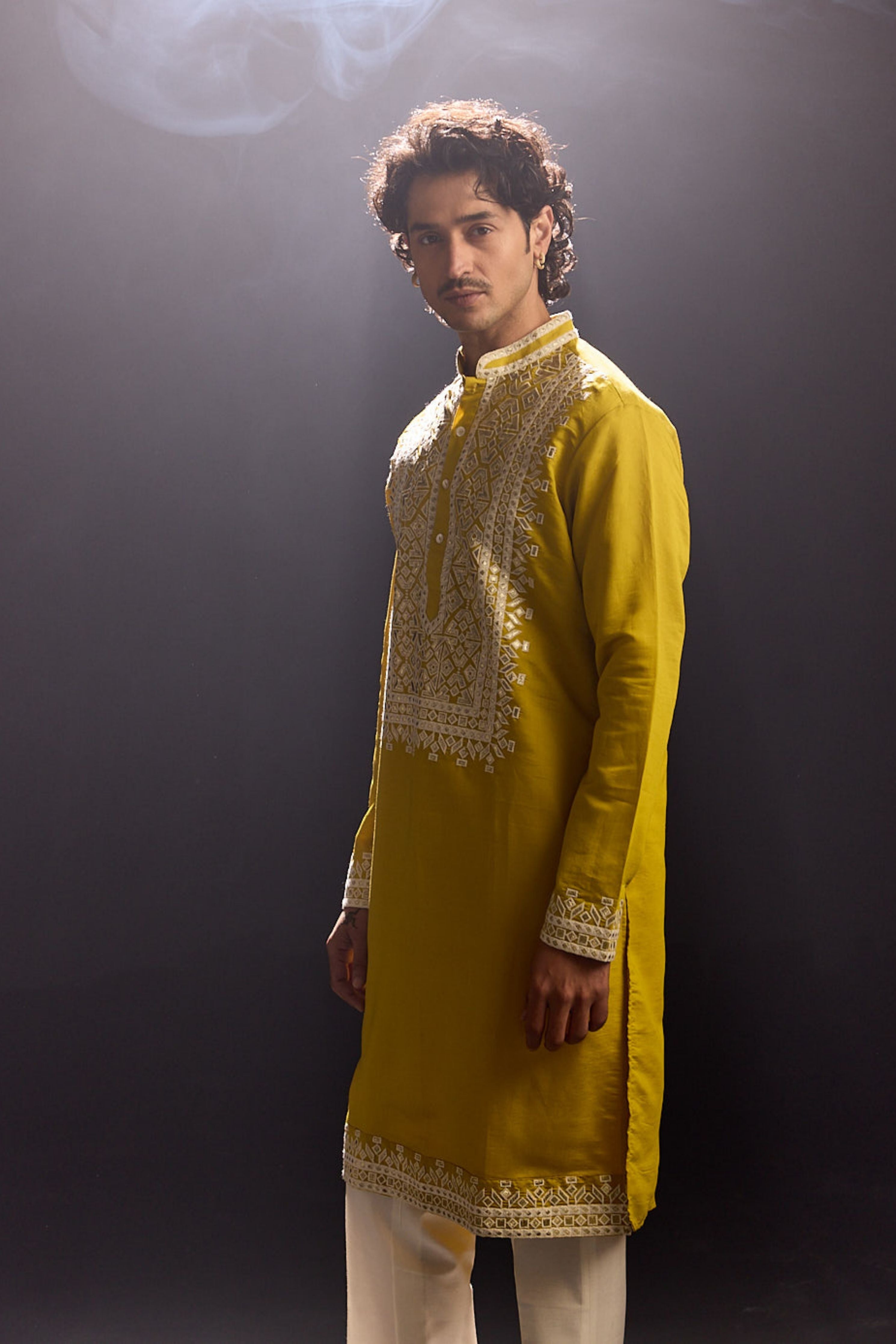 Bright Yellow Kurta Set