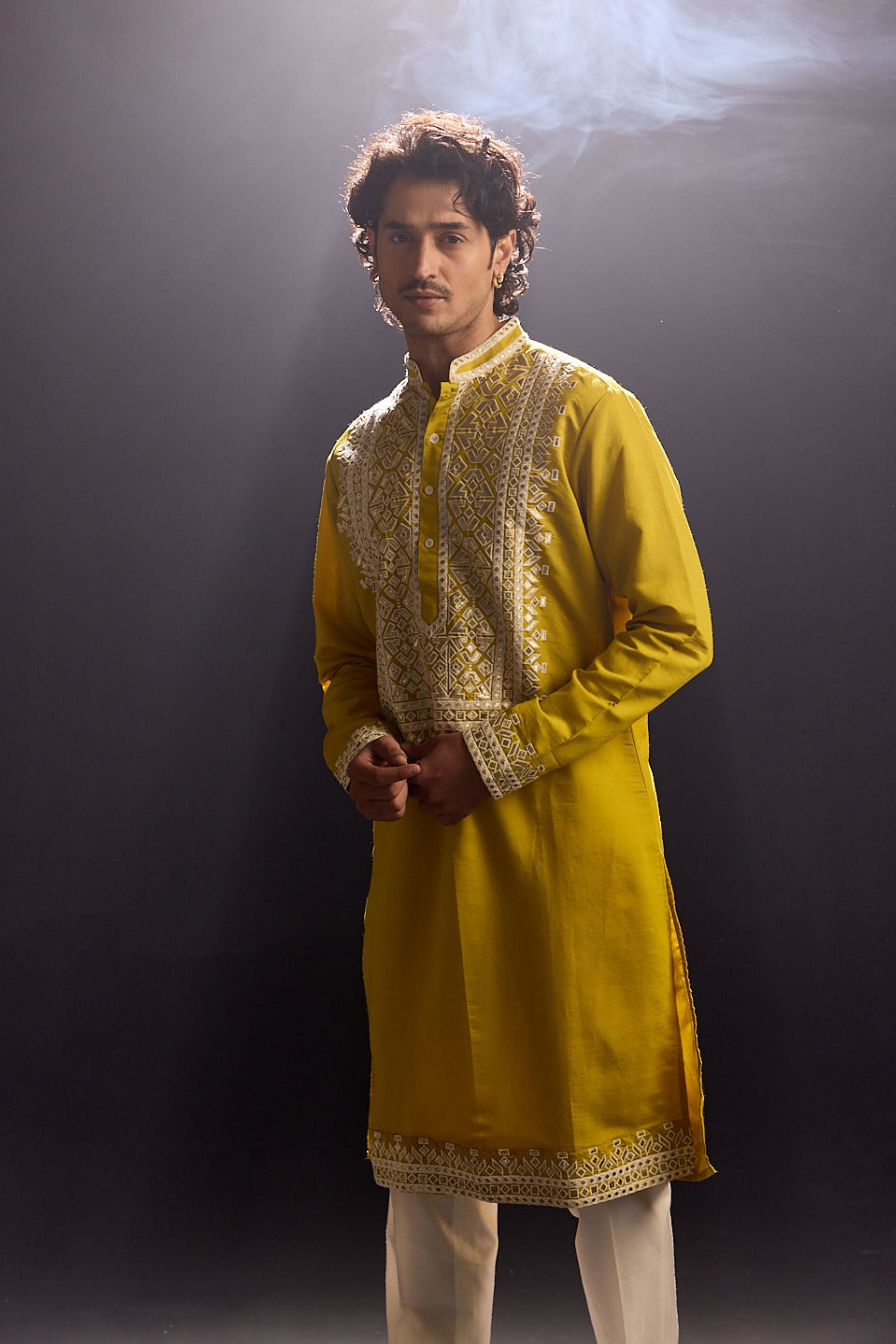 Bright Yellow Kurta Set