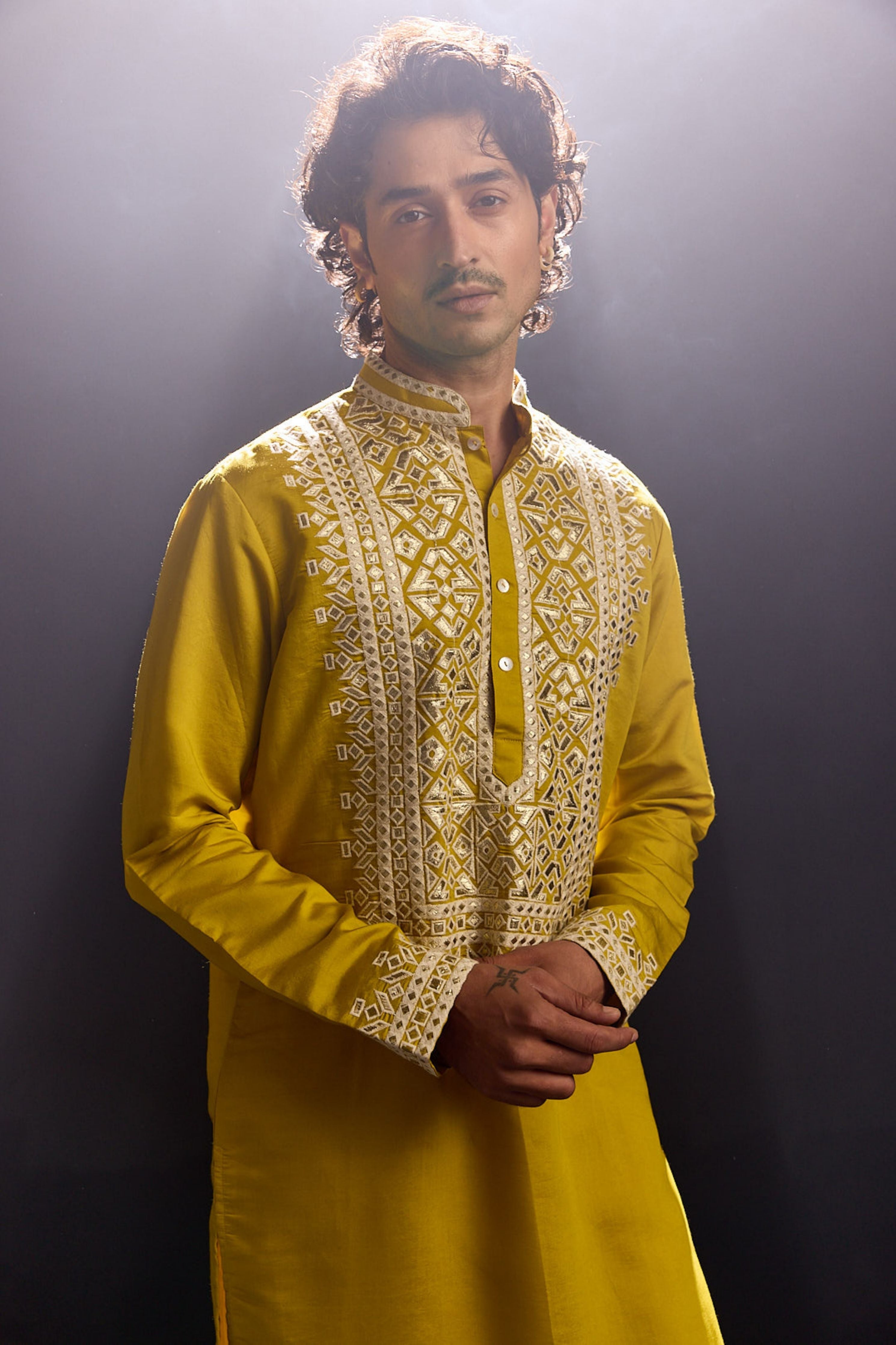 Bright Yellow Kurta Set