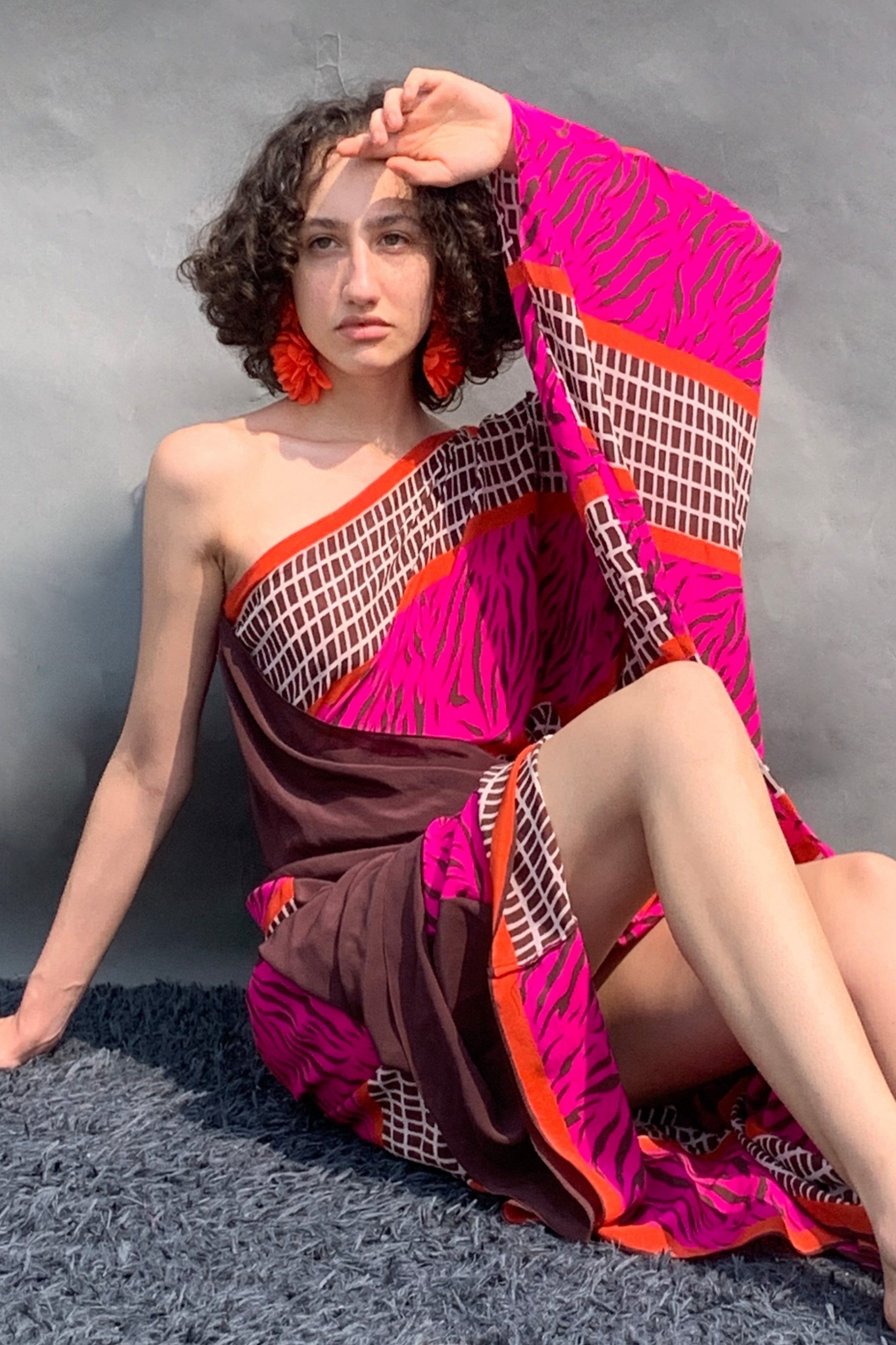 Brown & Mustard Kaftan