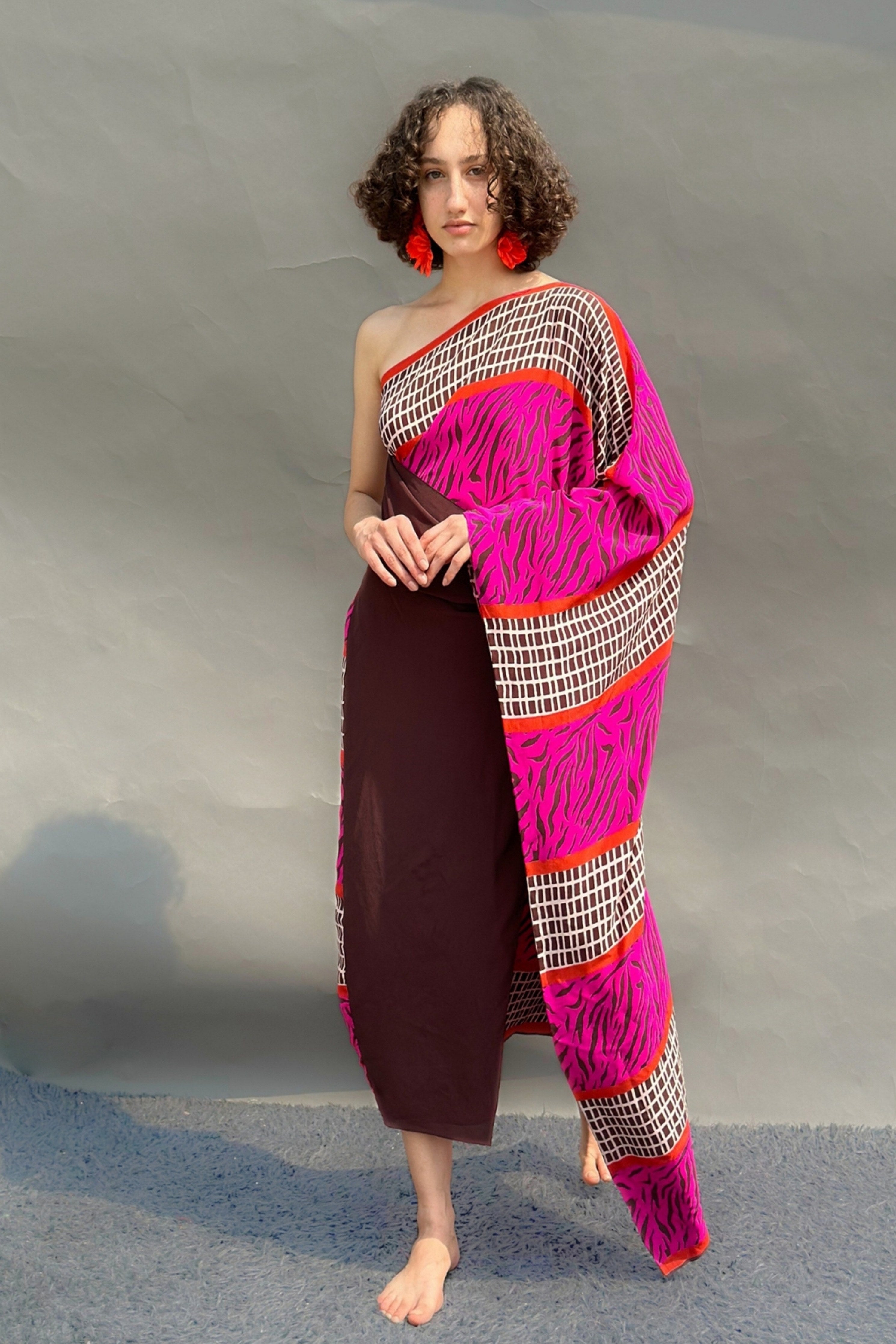 Brown & Mustard Kaftan