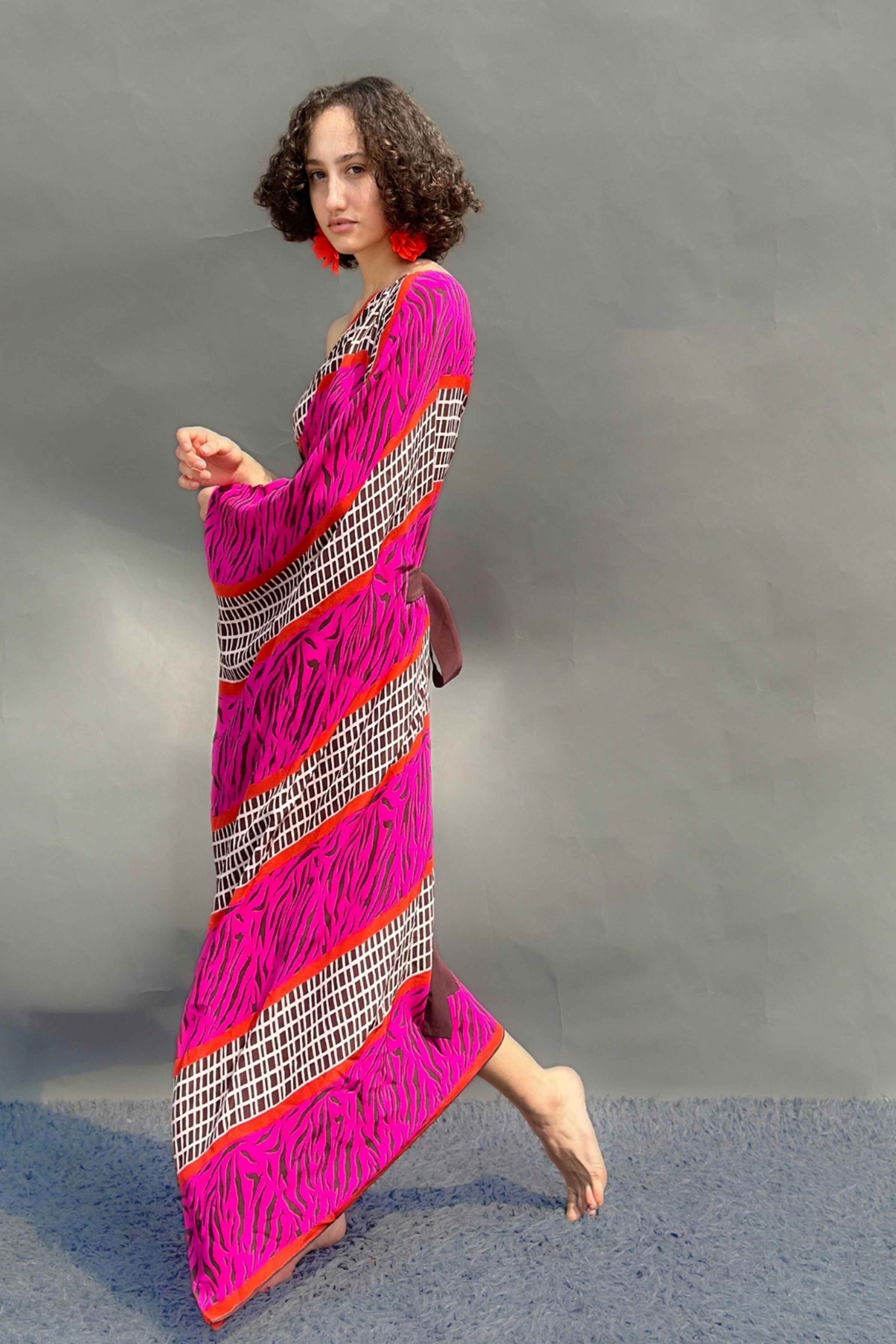 Brown & Mustard Kaftan