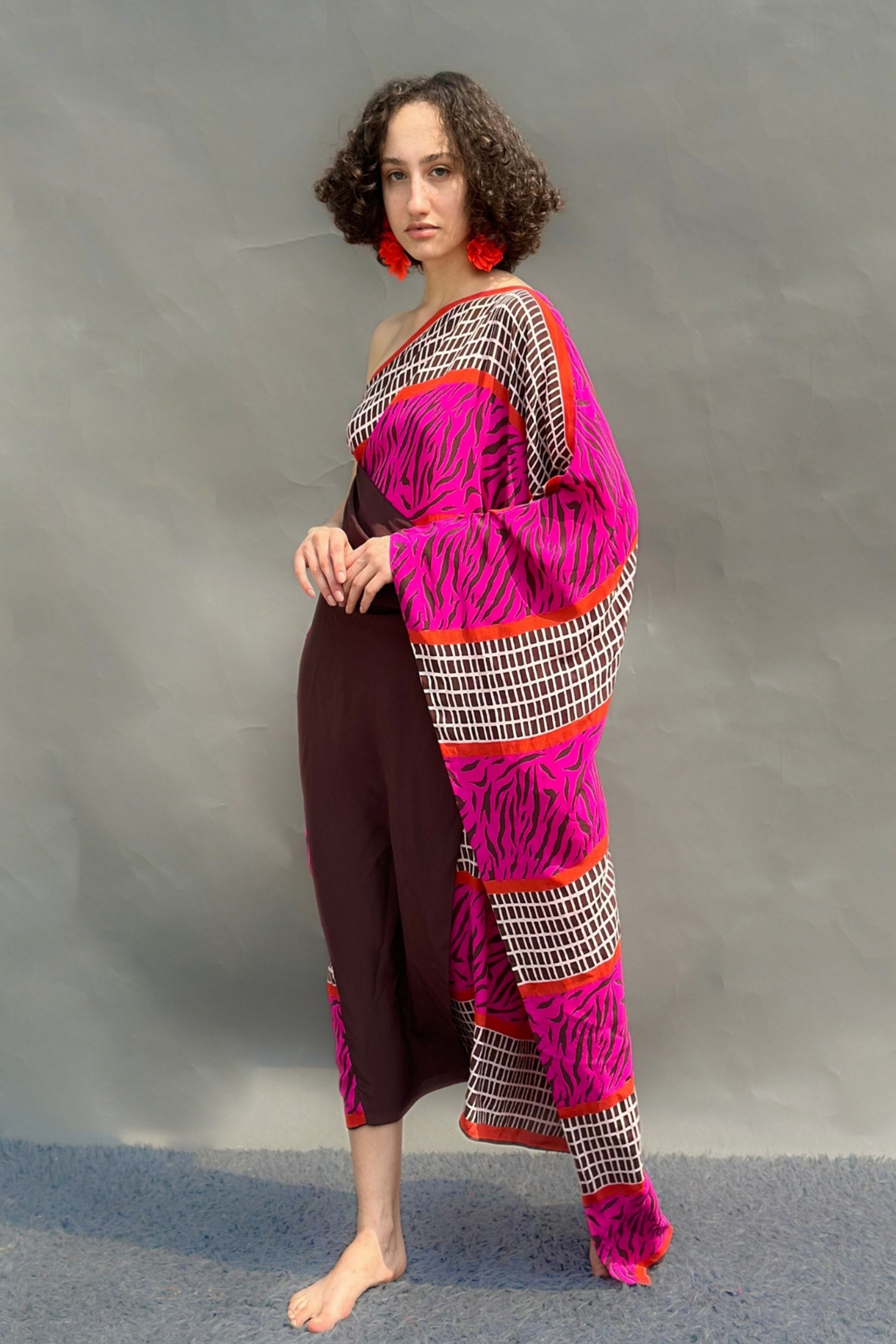Brown & Mustard Kaftan
