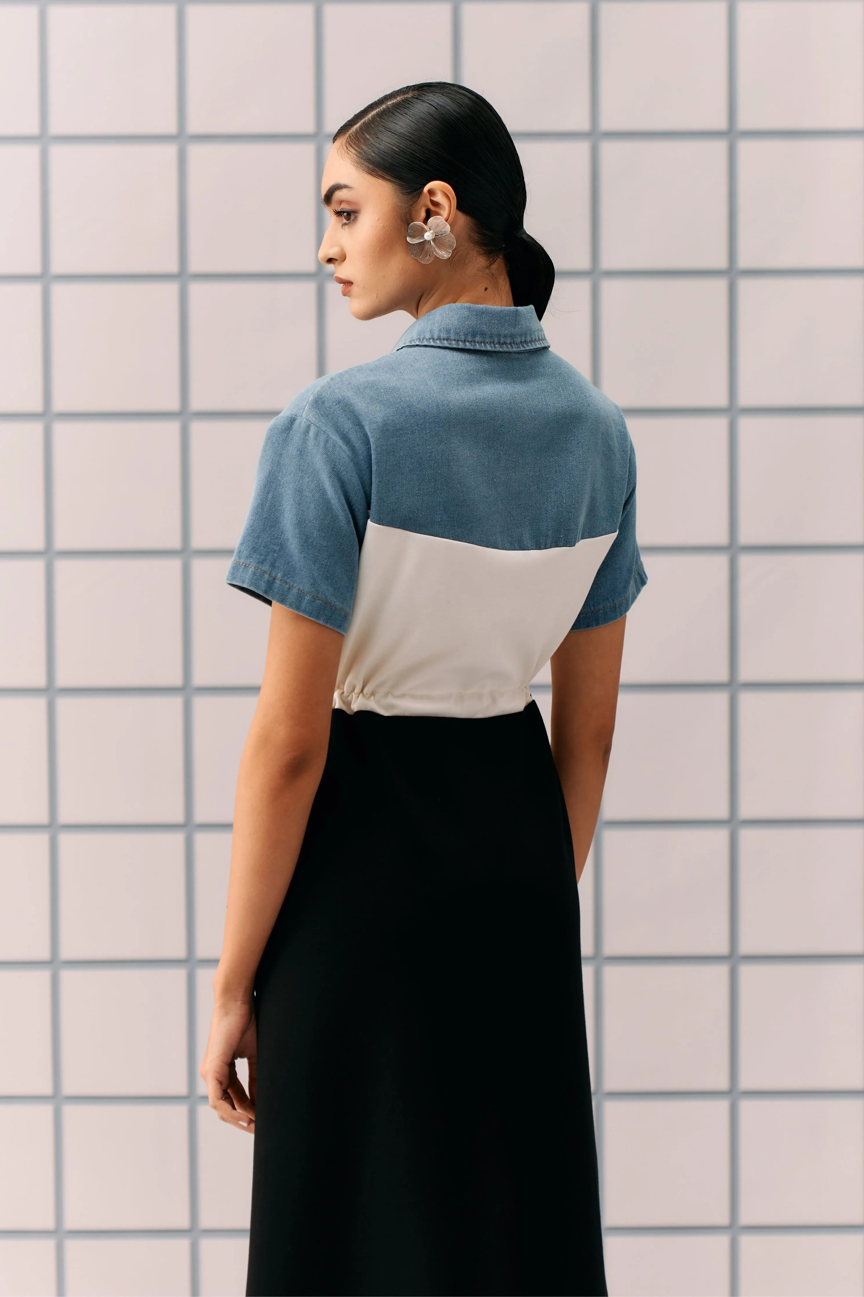 Black Denim Capri Dress