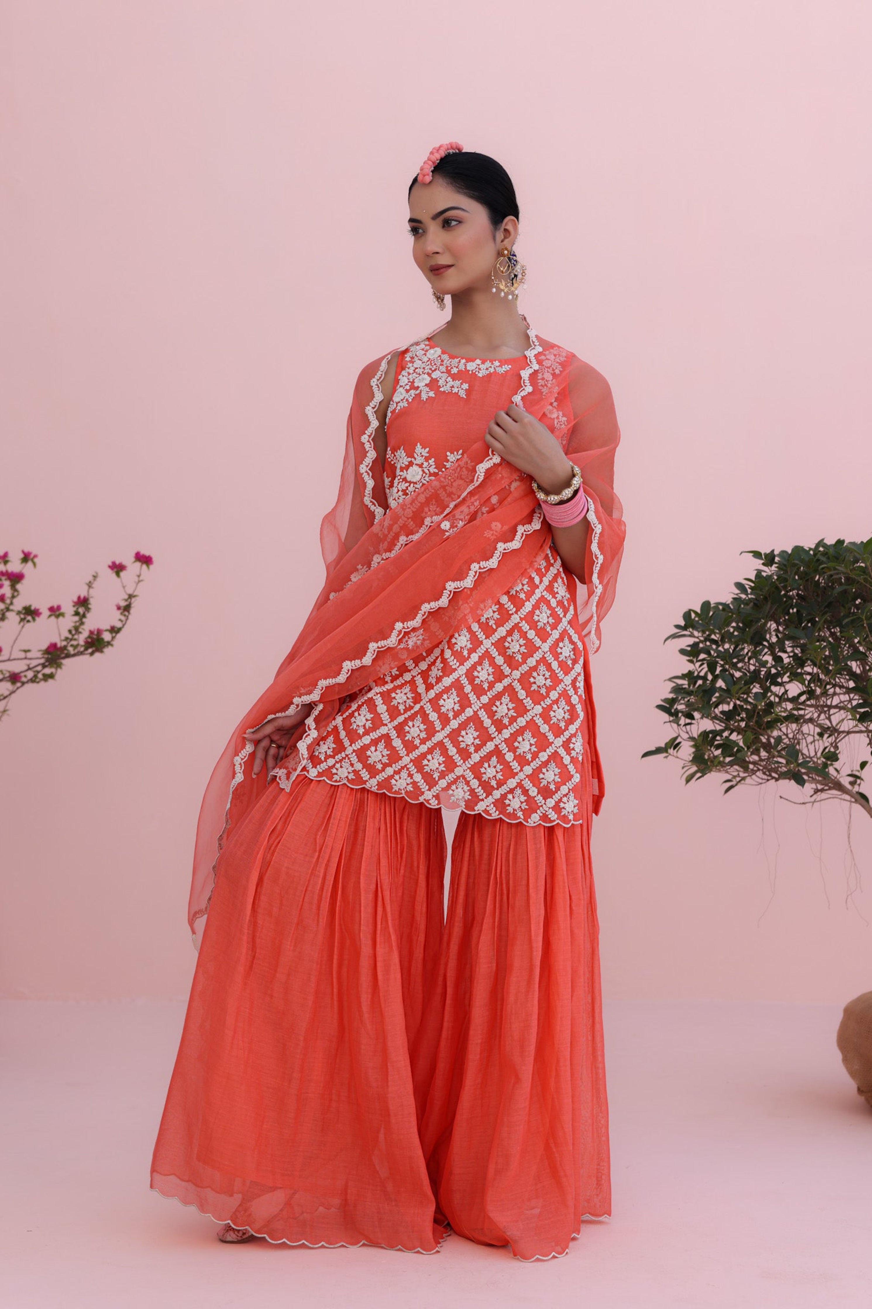 Cherry Sharara Set
