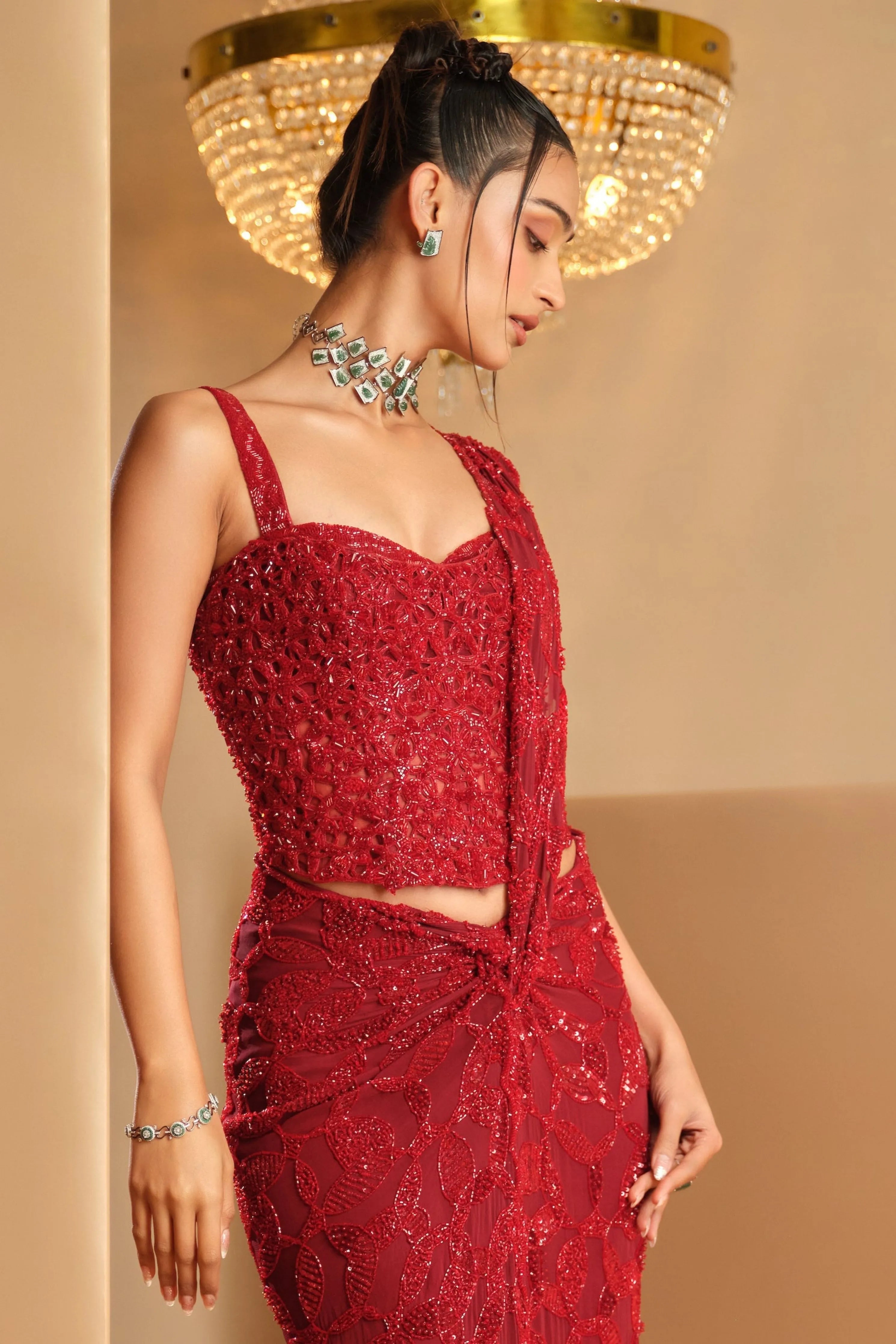 Rubi Draped Saree Set