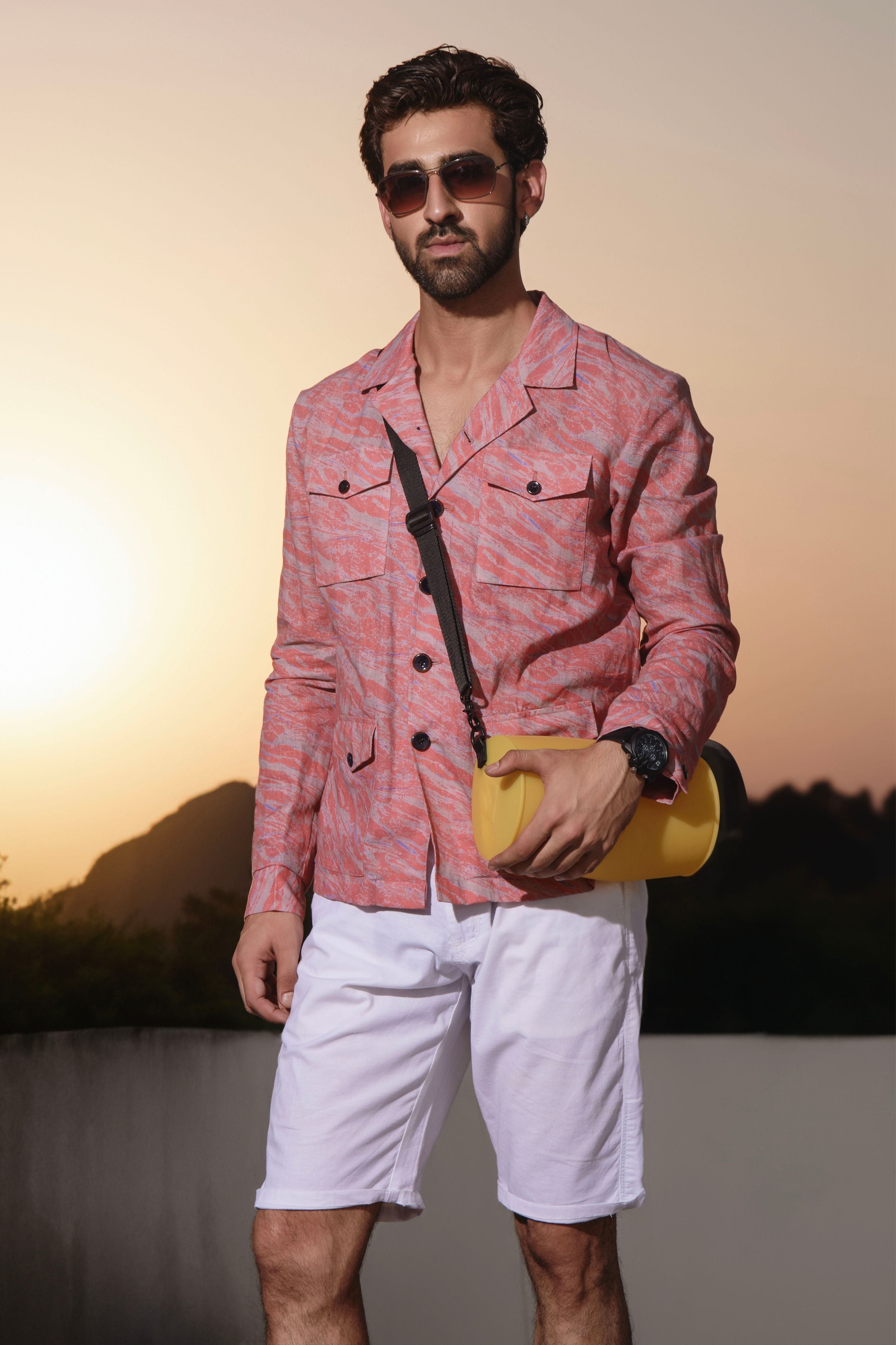 Red Linen Shacket