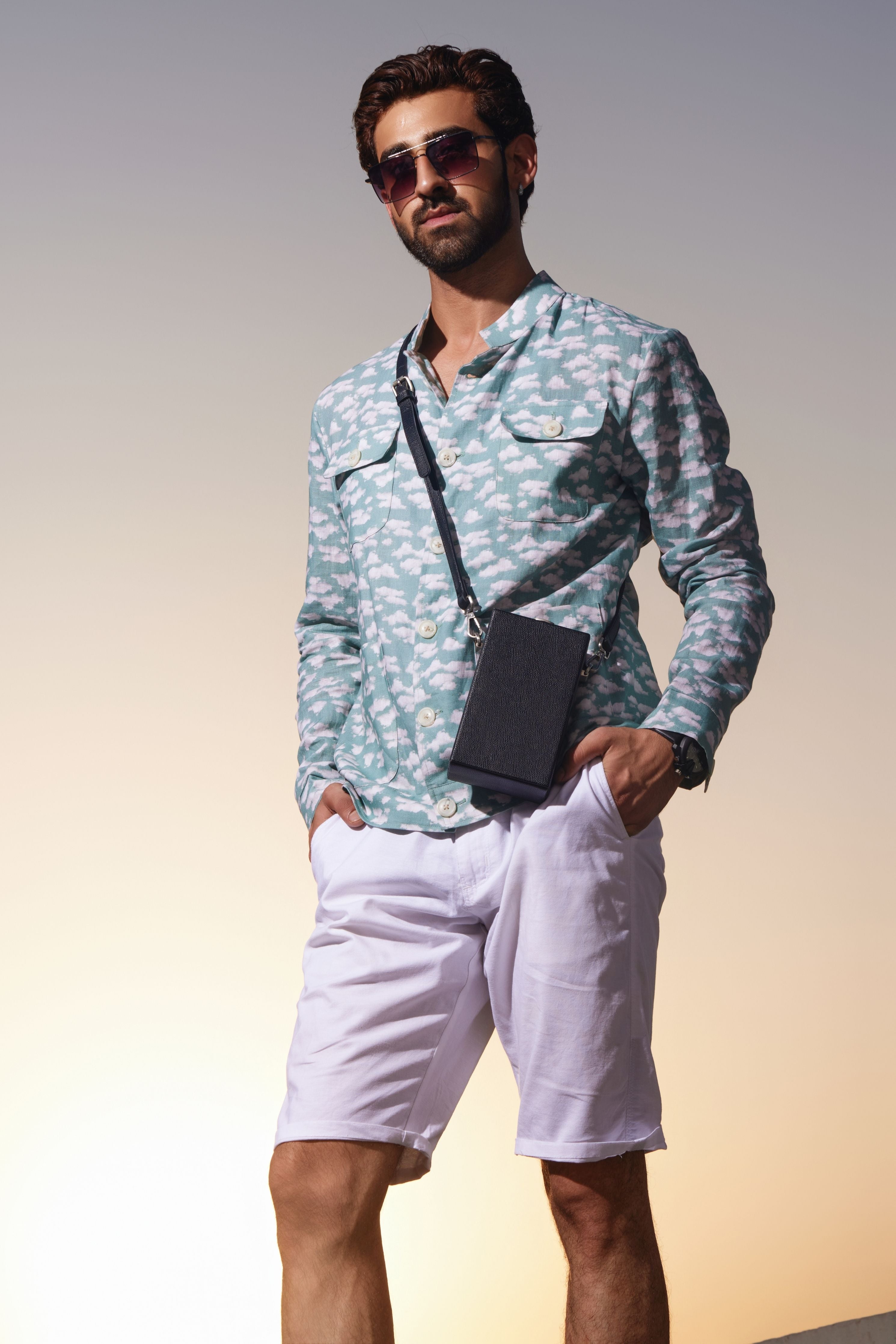 Cloud Print Shacket