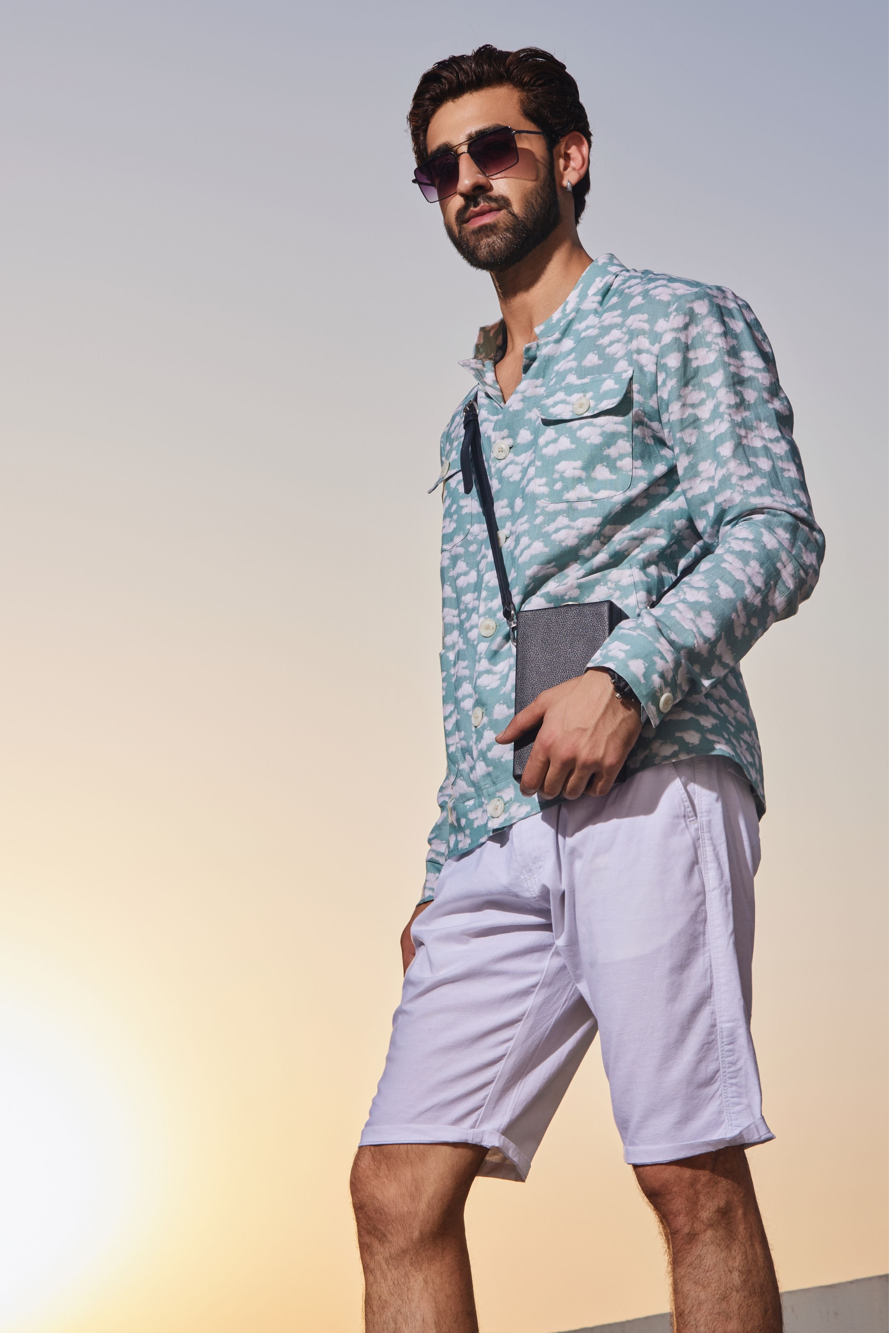 Cloud Print Shacket