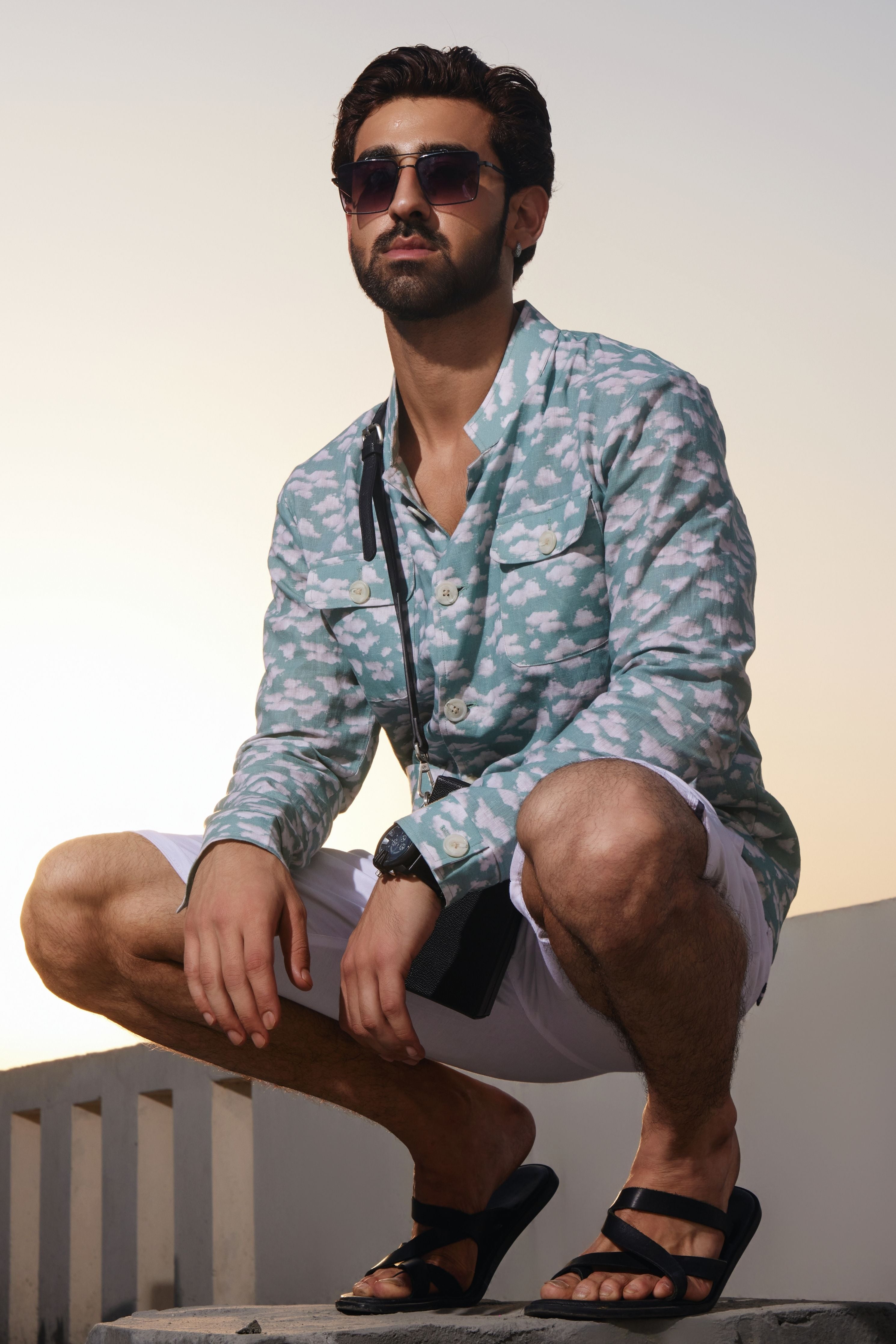 Cloud Print Shacket