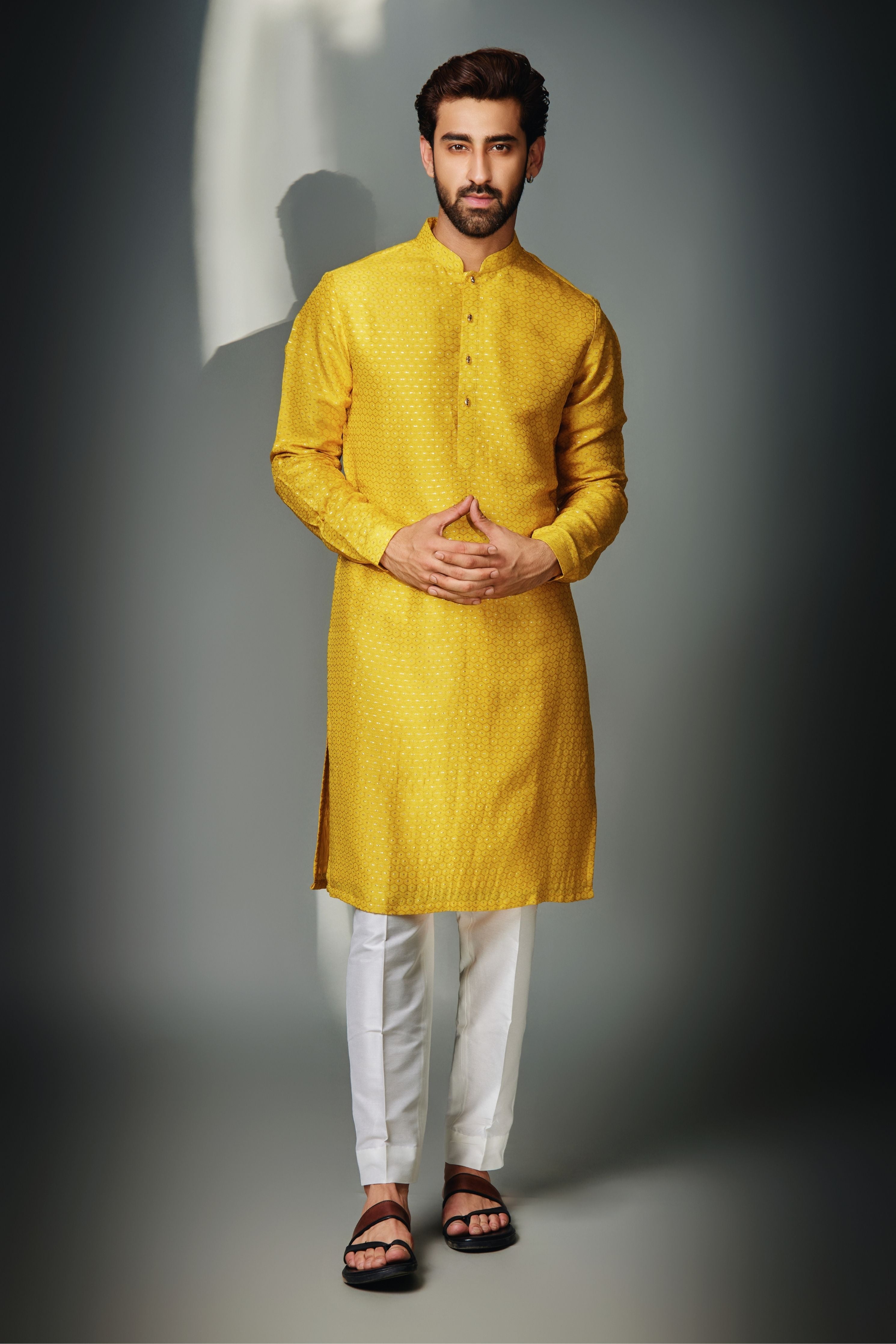 Mustard Kurta Set