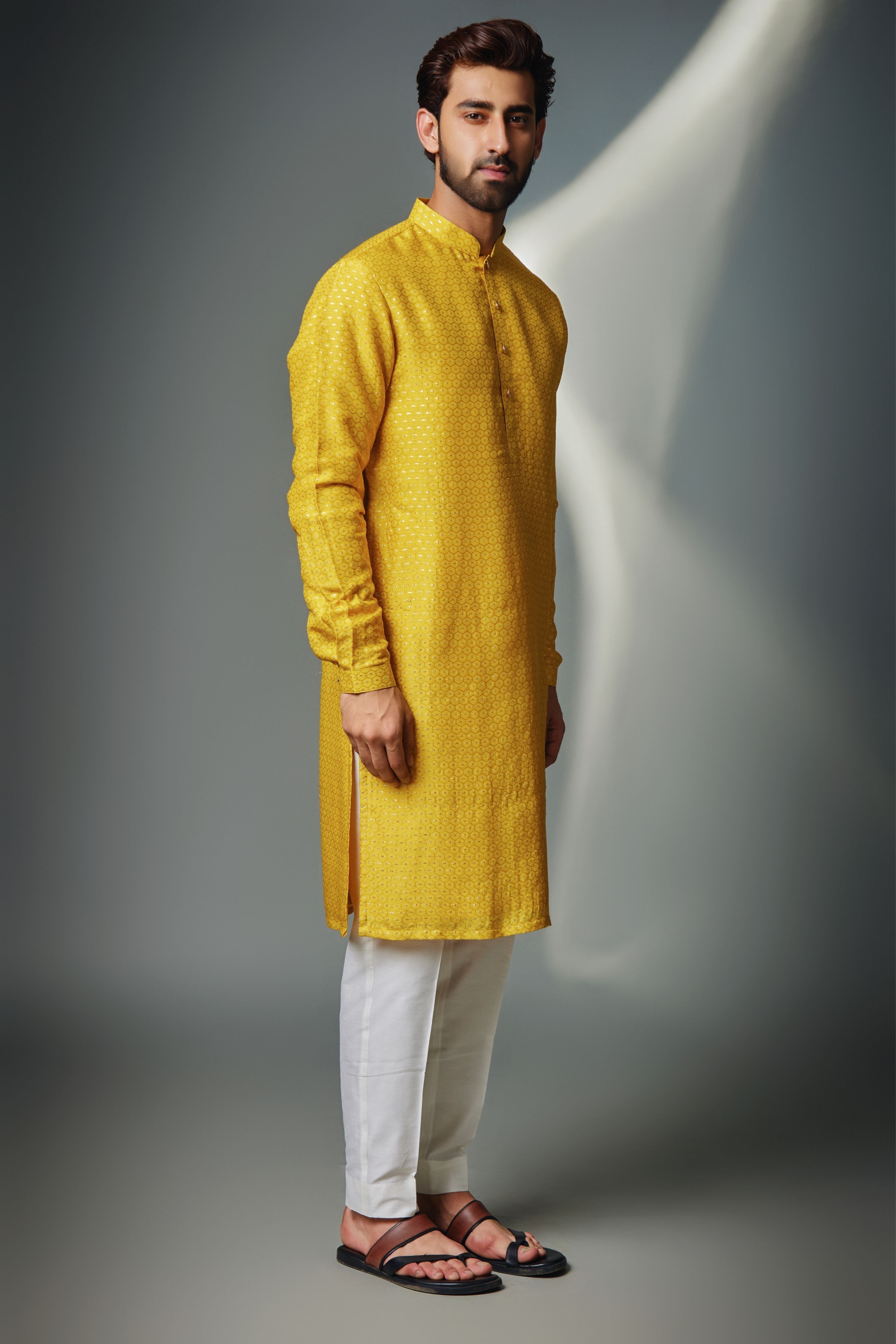 Mustard Kurta Set