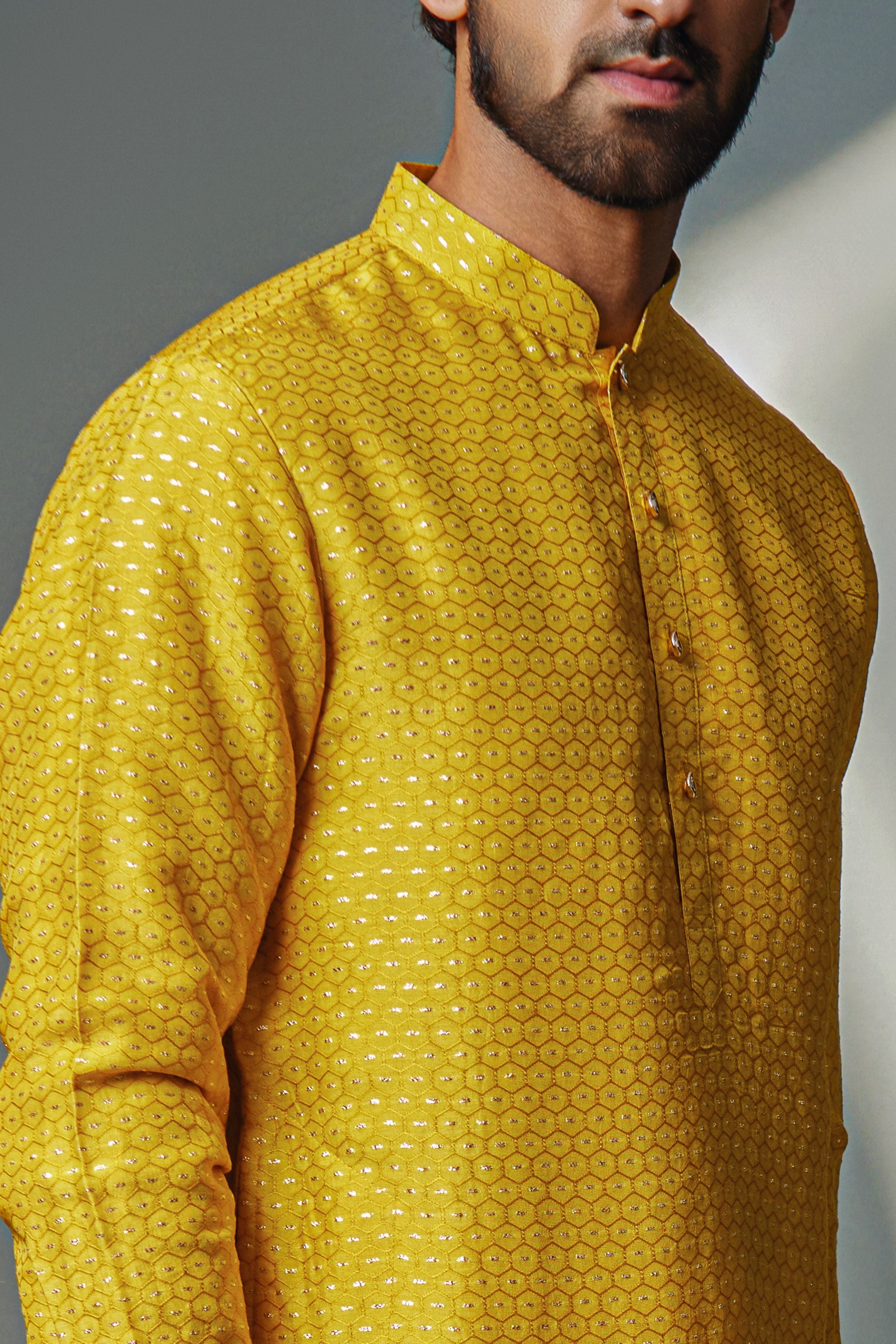 Mustard Kurta Set