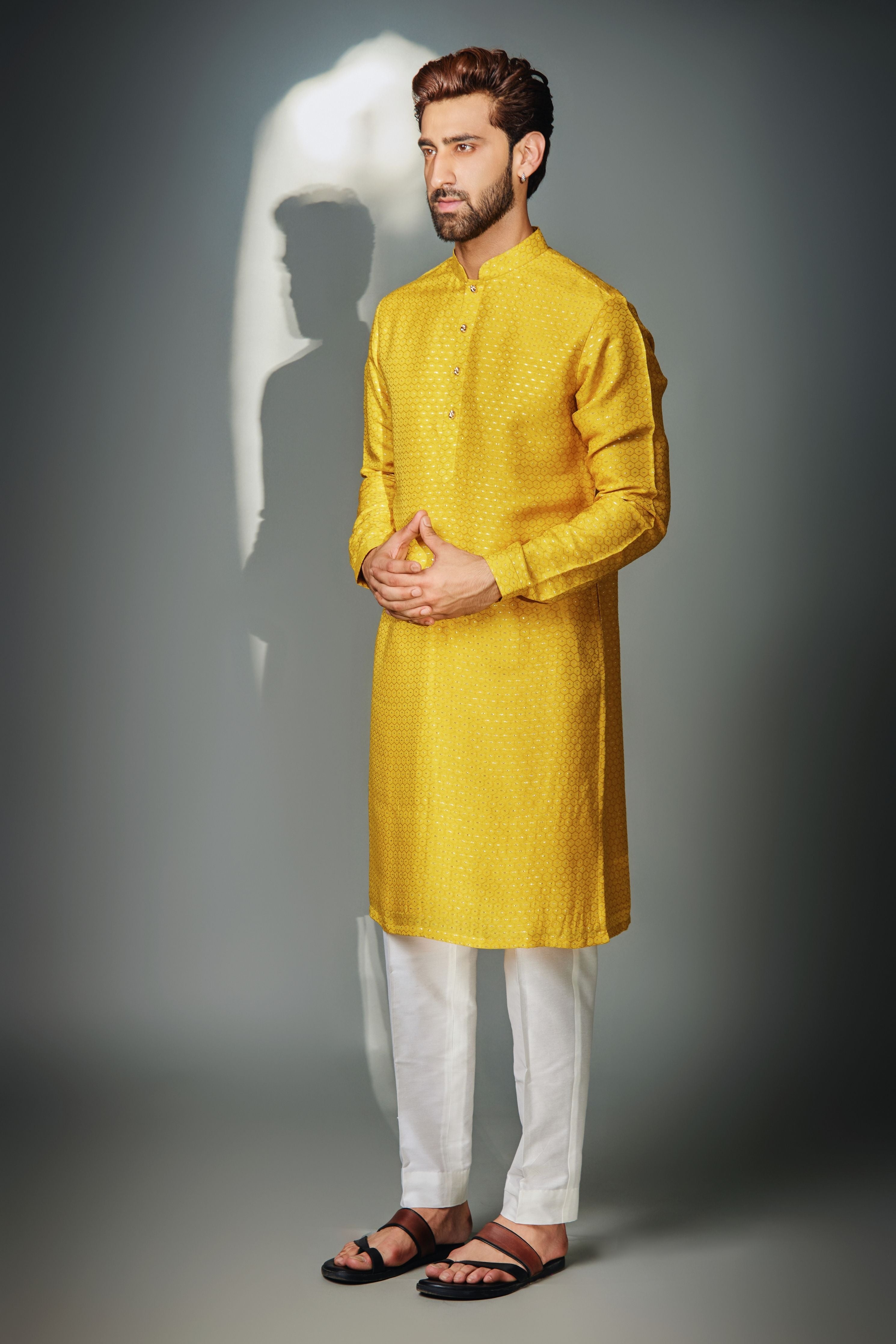 Mustard Kurta Set