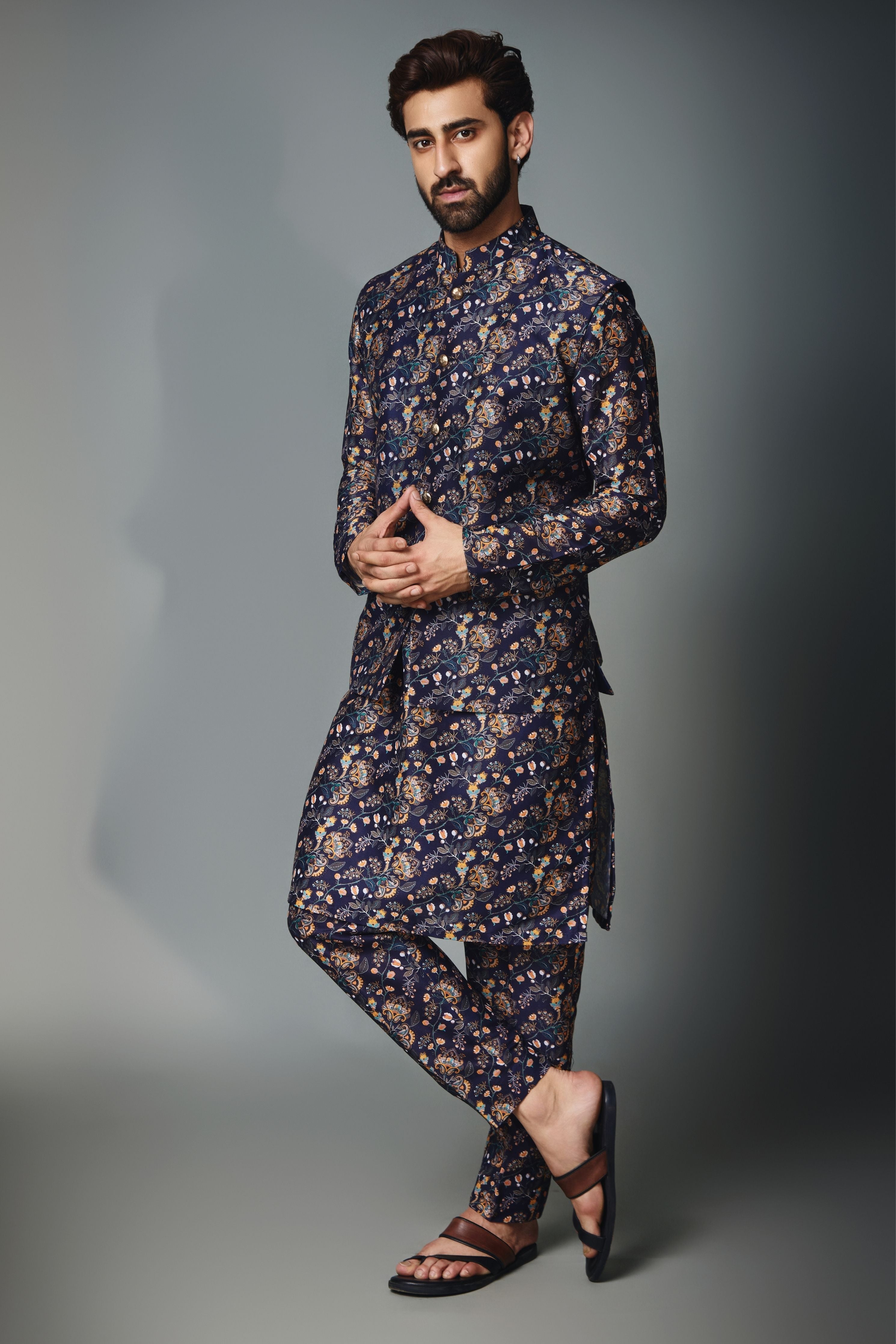 Blue Floral Bundi Set