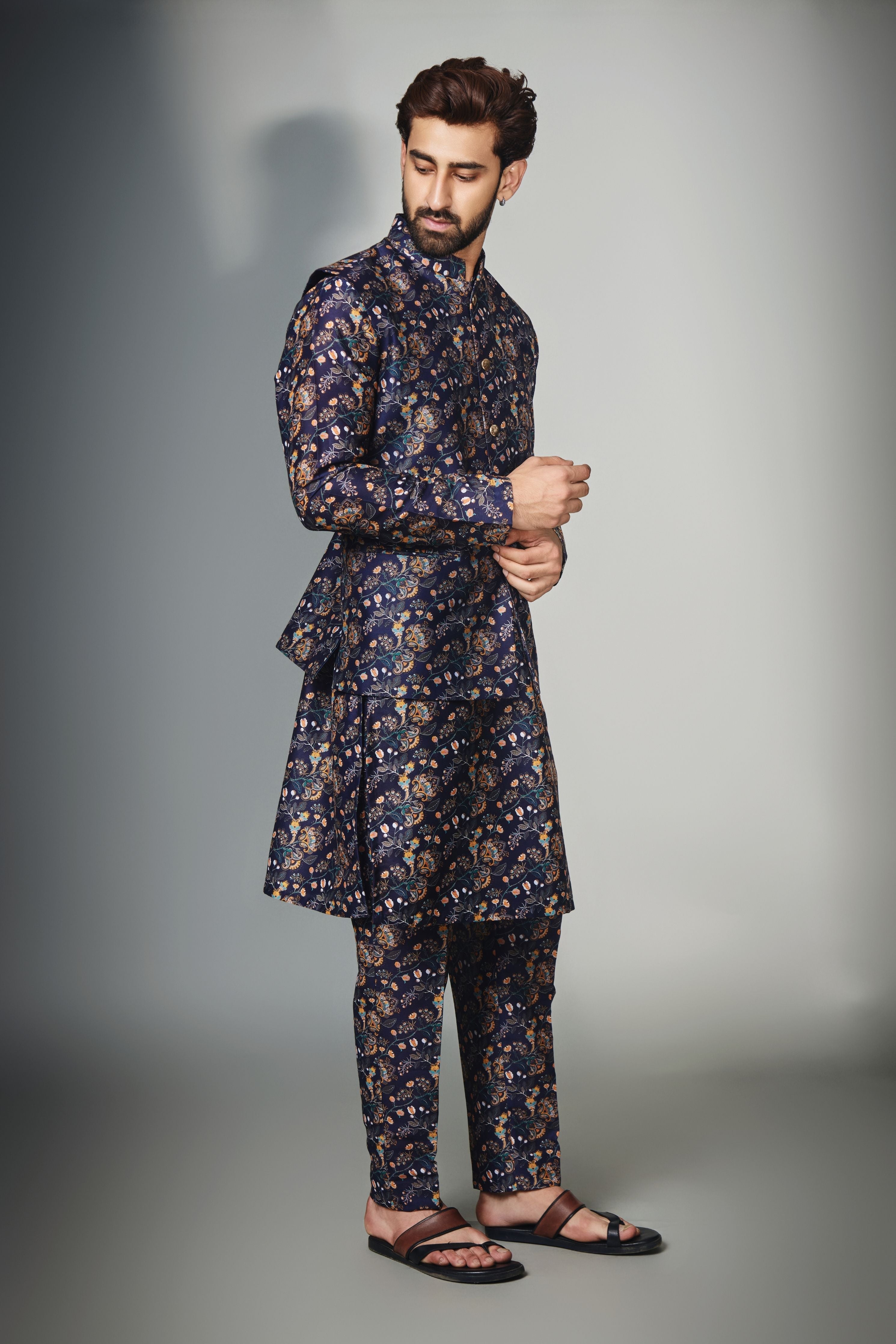 Blue Floral Bundi Set