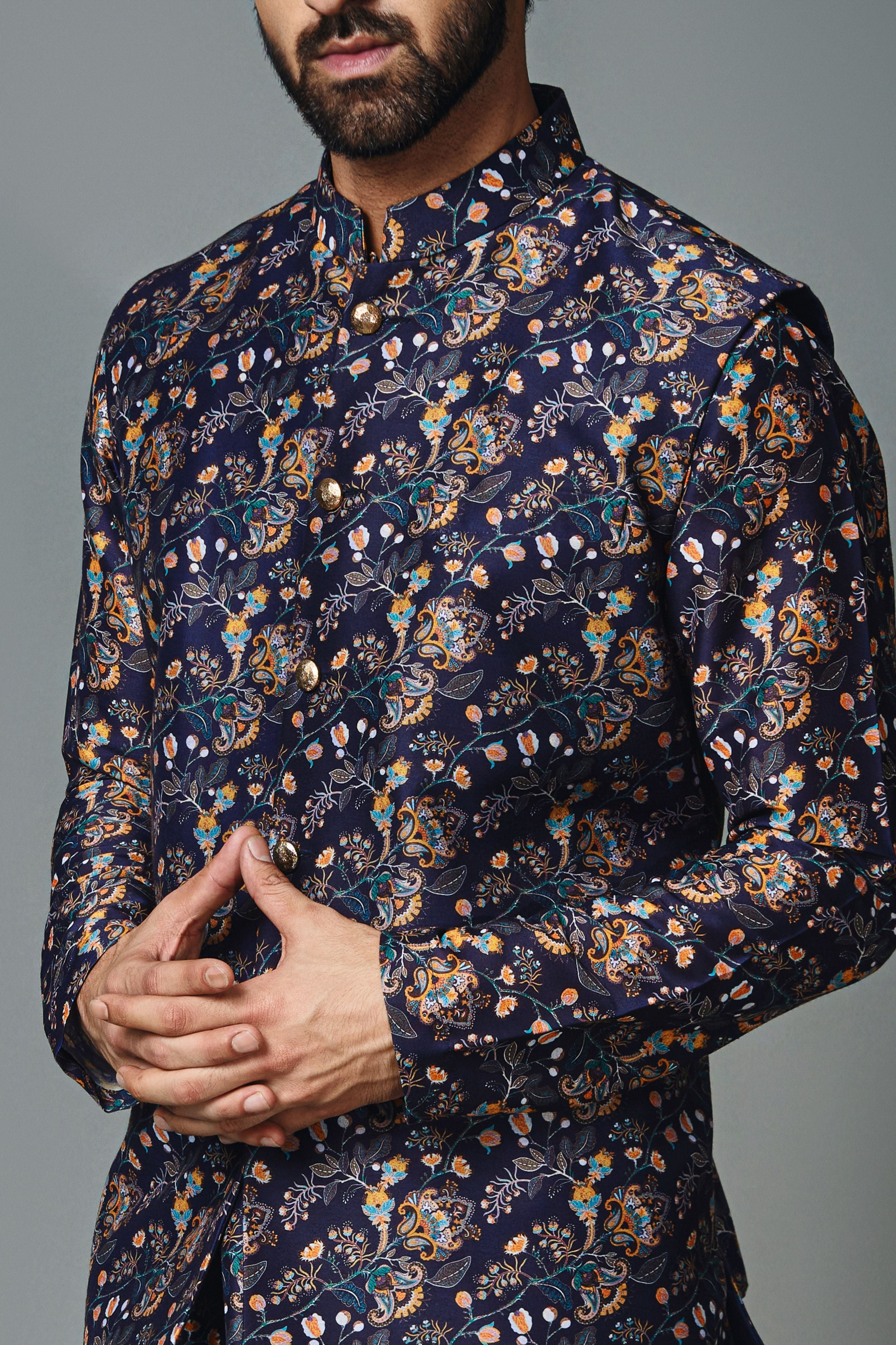 Blue Floral Bundi Set